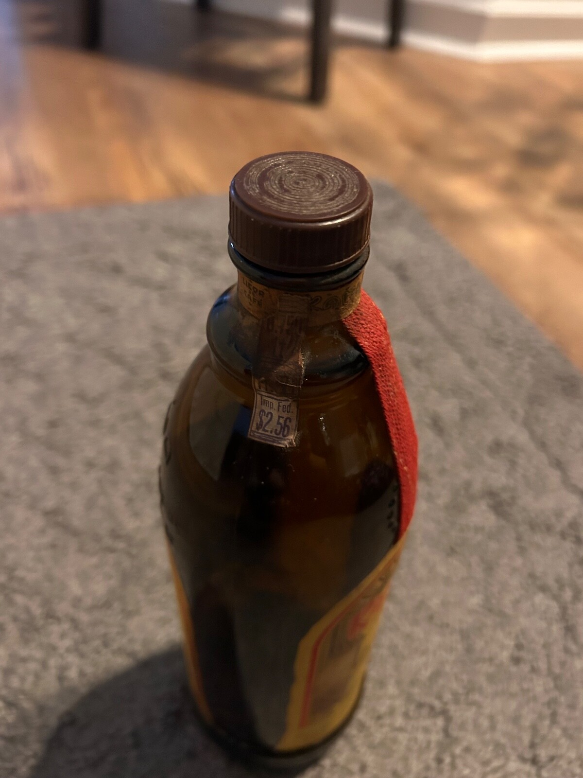 Vintage KAHLUA coffee Liqueur Bottle- empty-4/5 qt- Paper Label/glass is stamped