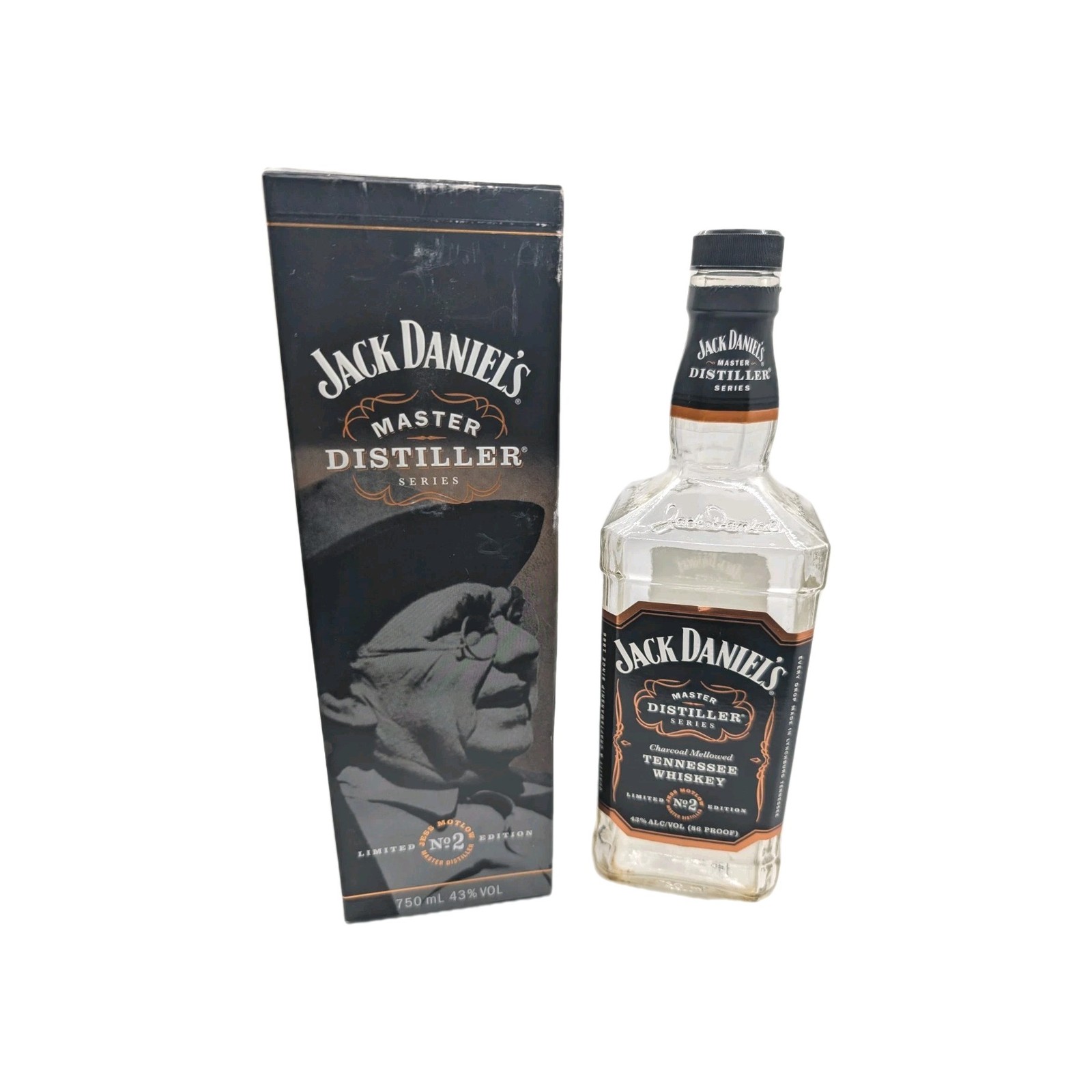 Empty Jack Daniel’s Master Distiller Limited Series No. 2 Bottle & Box Unrinsed