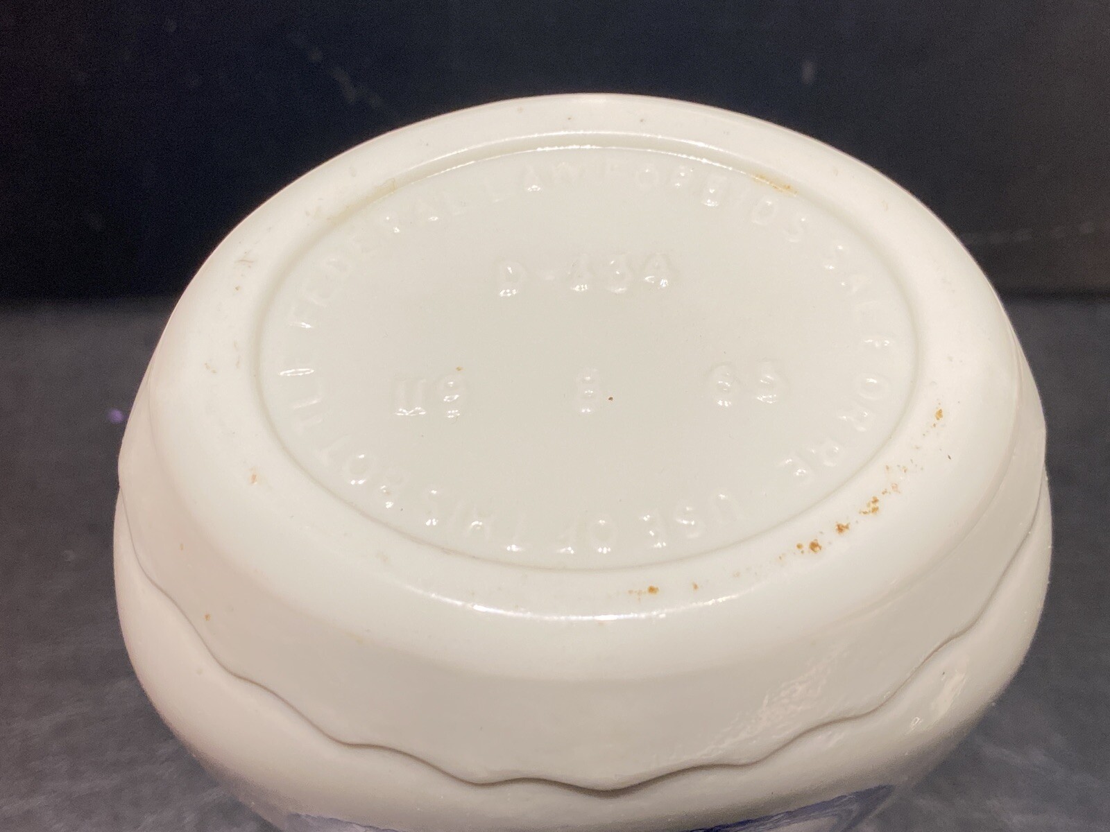 Vintage 1960s Jim Beam Delft Blue Milk Glass Decanter, Dutch Ship, Windmill