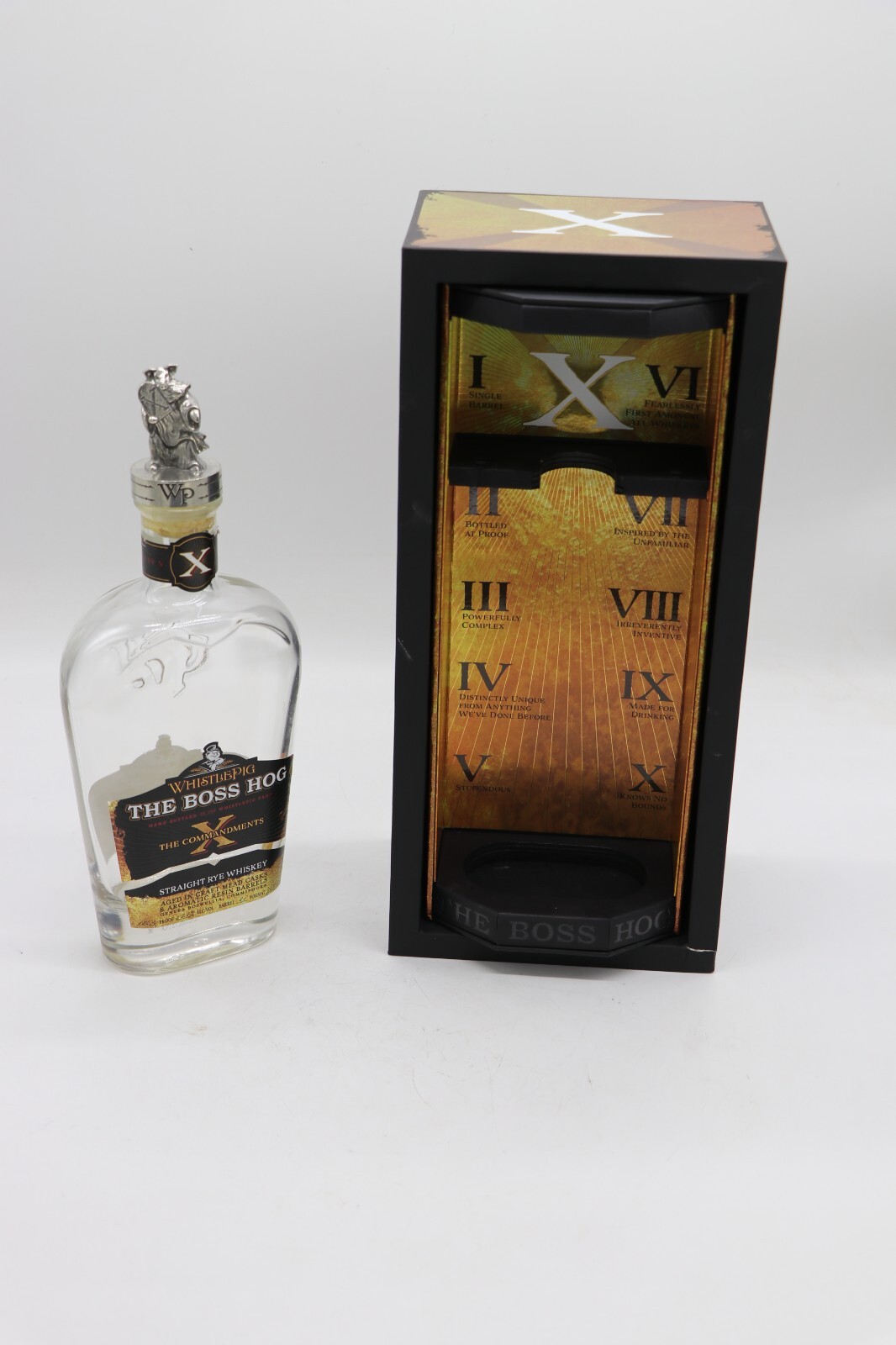 Whistle Pig The Boss Hog X 10 The Ten Commandments Box Bottle Topper Bourbon