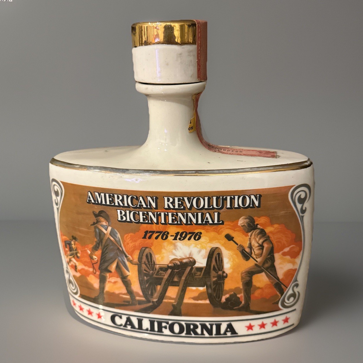 1976 Early Times Bicentennial CALIFORNIA State Decanter 1776-1976 SEAL STAMPED
