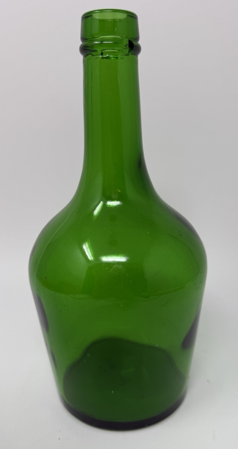 Vintage Bright Green Liquor Bottle