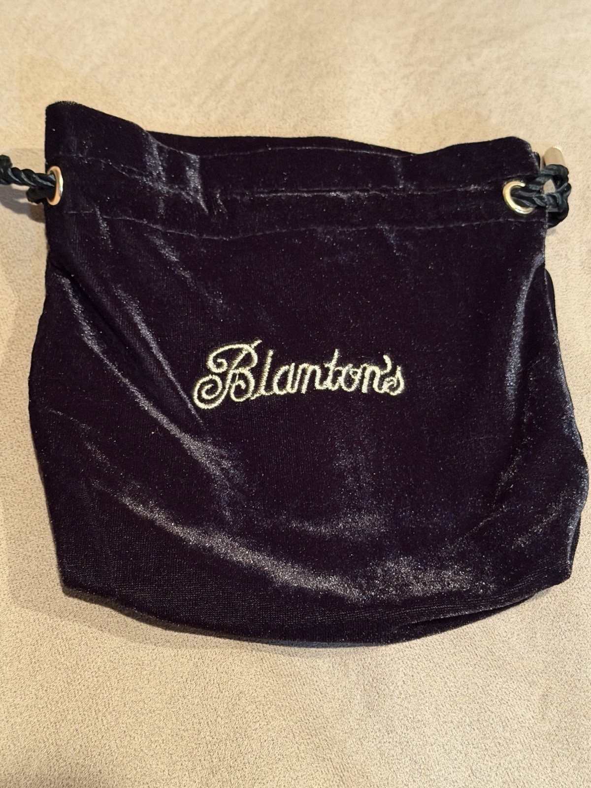 Blanton’s Gold Single Barrel Bourbon Whiskey Black Drawstring Bag Buffalo Trace