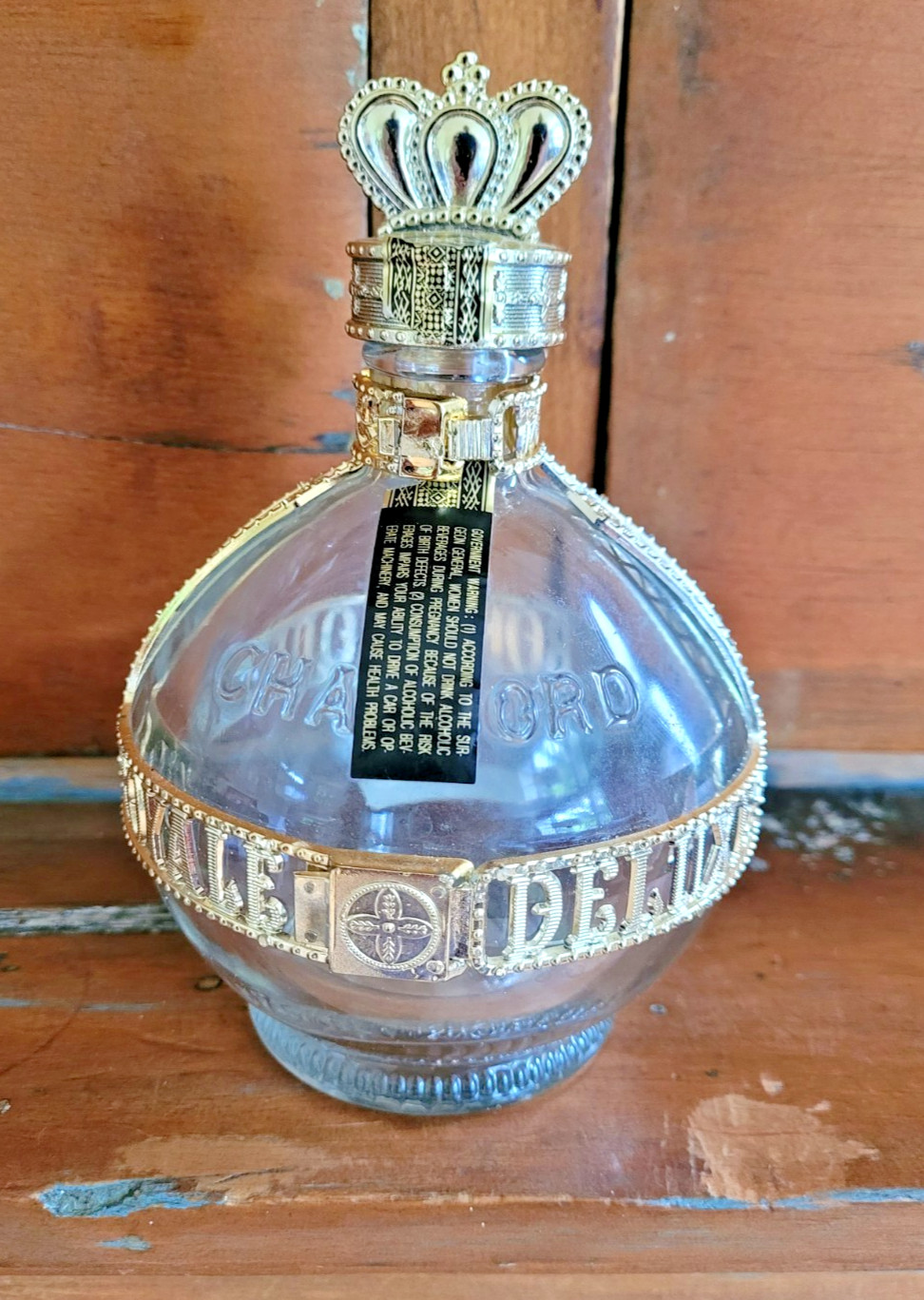 Vintage Chambord Royale Deluxe Glass Liqueur Bottle Empty 375 mL