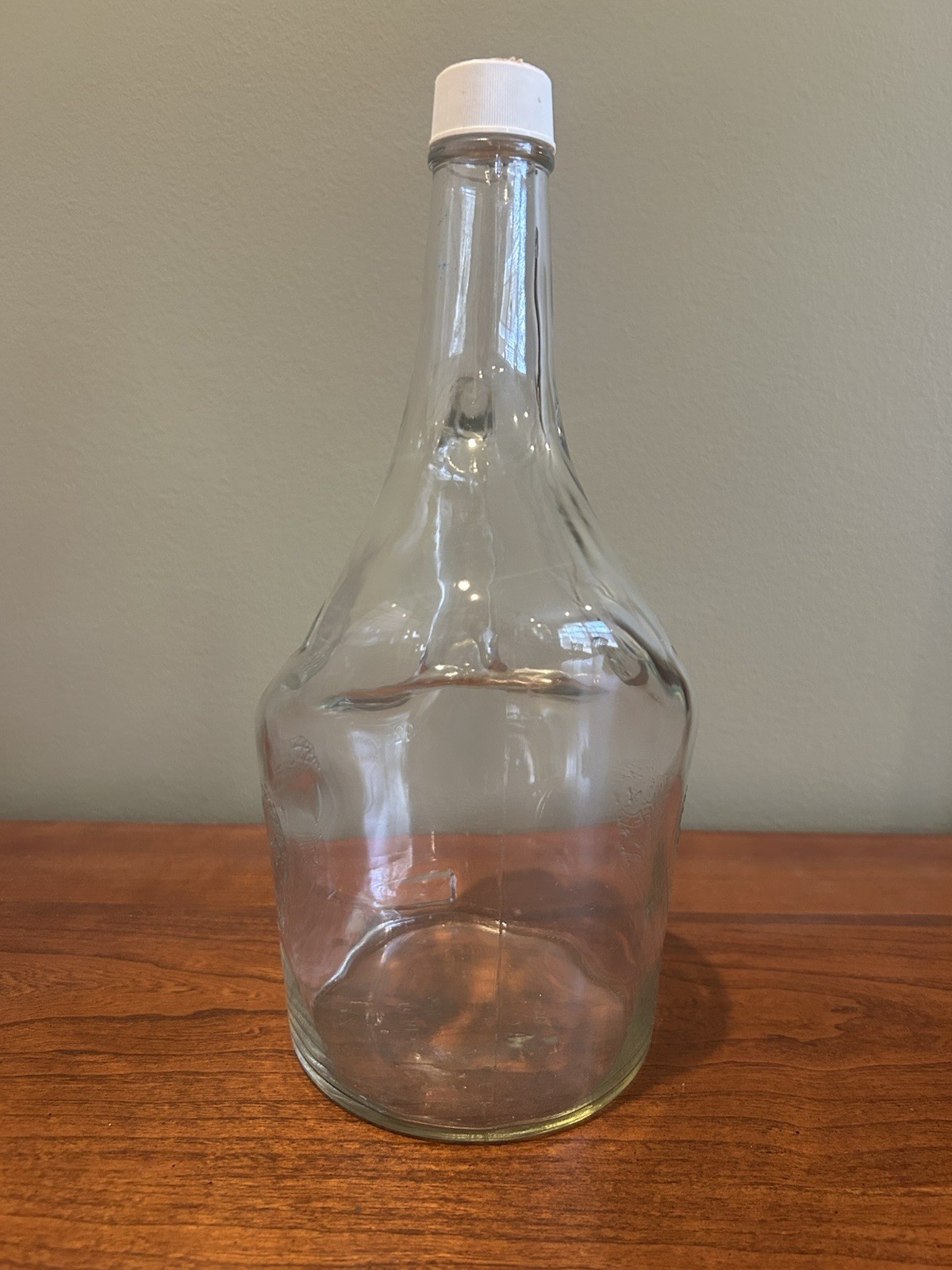 STE PIERRE SMIRNOFF 1818 Vodka Jug with Handle Liquor Bottle Clear Class 11.5″