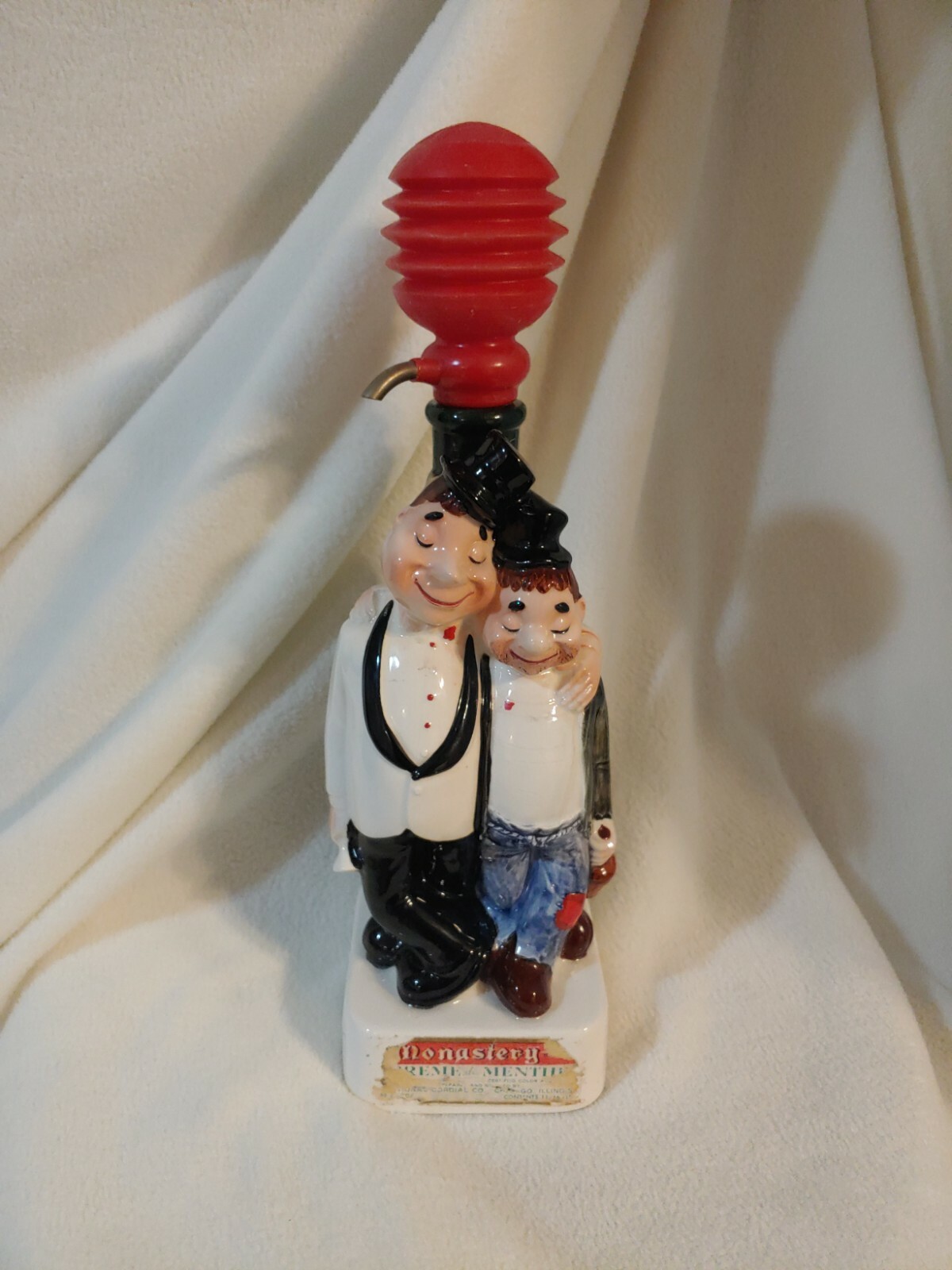 Vintage Porcelain Bottle Creme de Menthe Dispenser