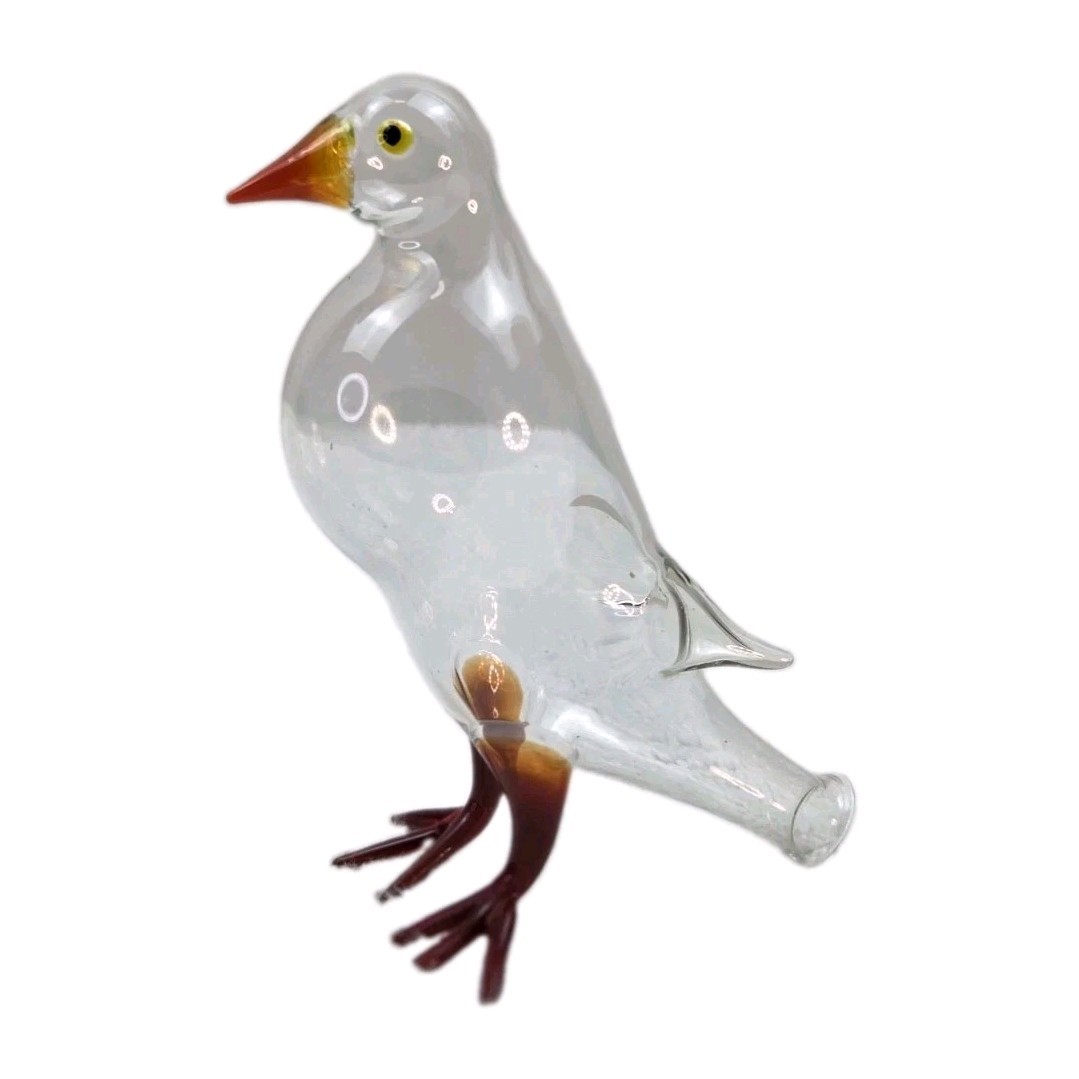 Vintage Blown Bols Glass Penguin Liquor Bottle Empty without Cork Stopper