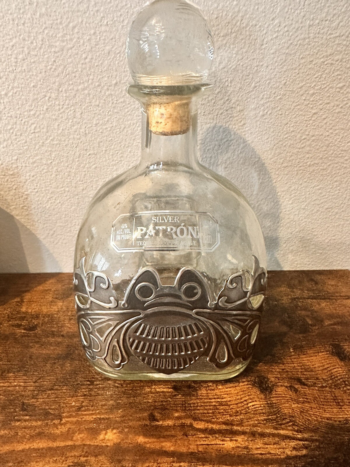 Patron Silver 1492 Tequila Limited Edition 2015 Liter bottle + cork EMPTY!