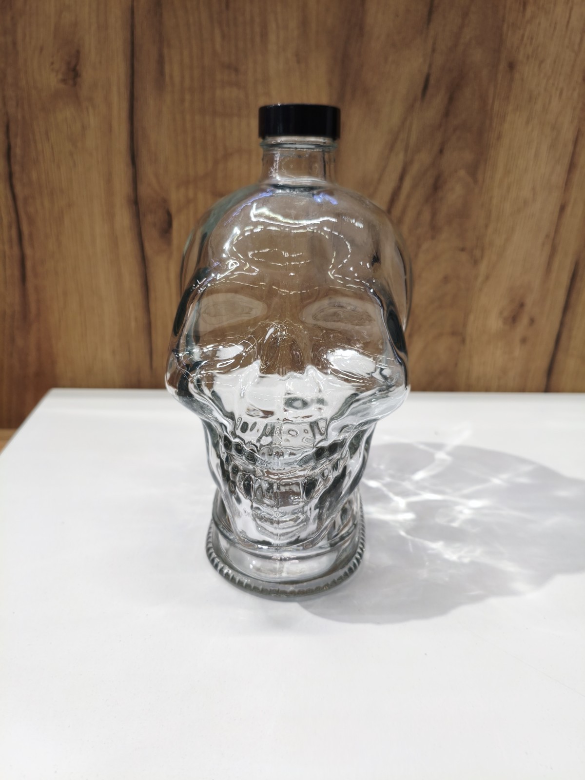 Crystal Skull Head Glass Empty Vodka Bottle 1000 ML