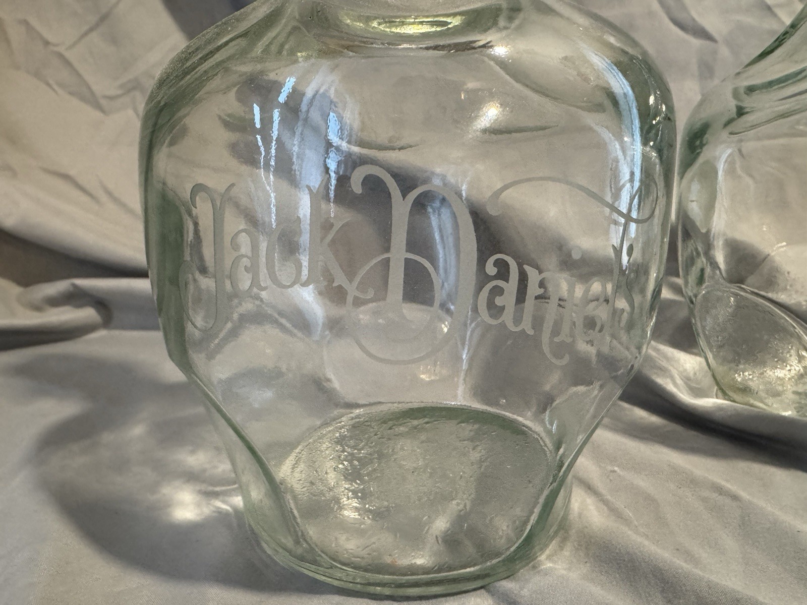 Jack Daniel’s Clear 1.75L Collectible Liquor Bottles, Set of 2