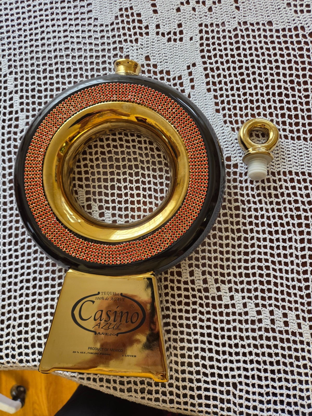 Casino Azul Red Ring Anejo Tequila 1L Empty Bottle