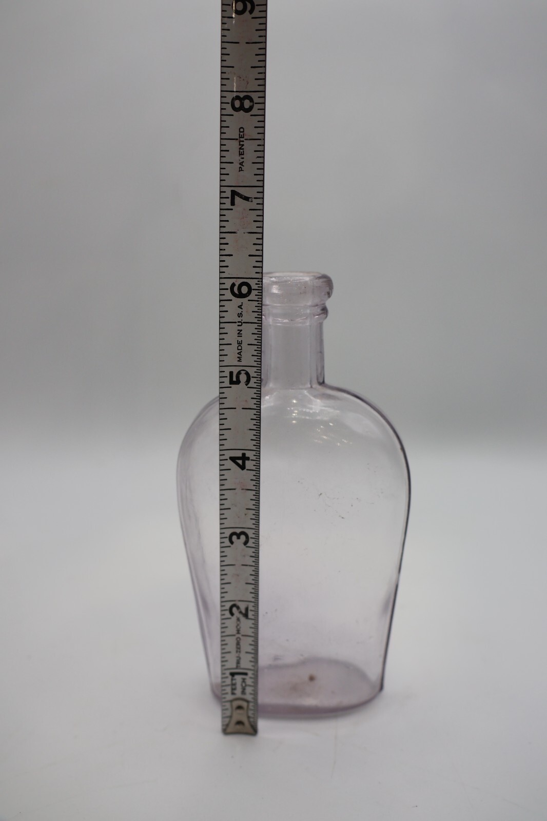 Antique Light Purple Amethyst Strap Side Glass- Purple Antique bottle. Duts