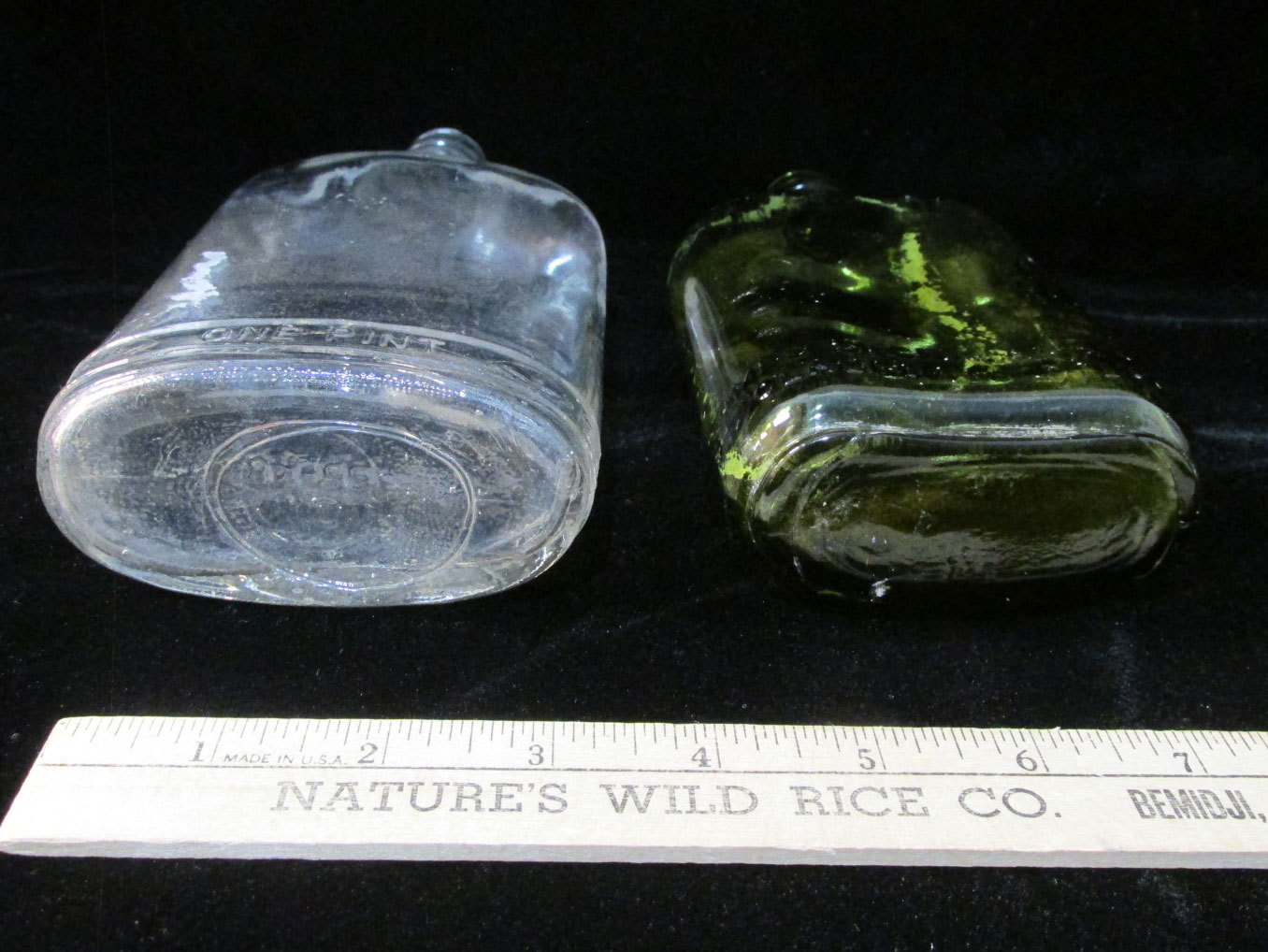 Vintage James Buchanan & Co Green Glass Bottle Clear Bottle National Distillery