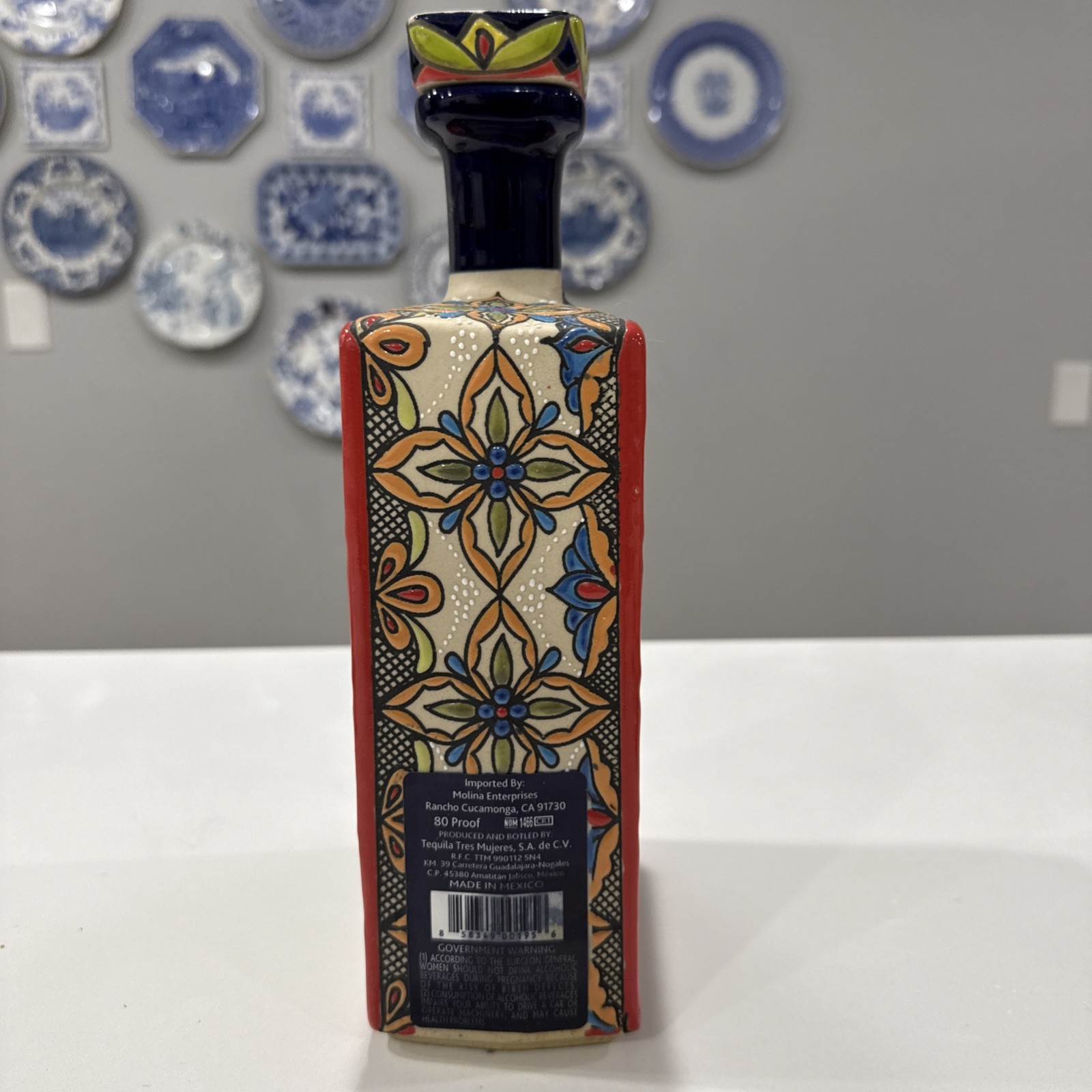 Tequila Dos Artes Reserva Especial Agave Extra Anejo Collectible Empty Bottle