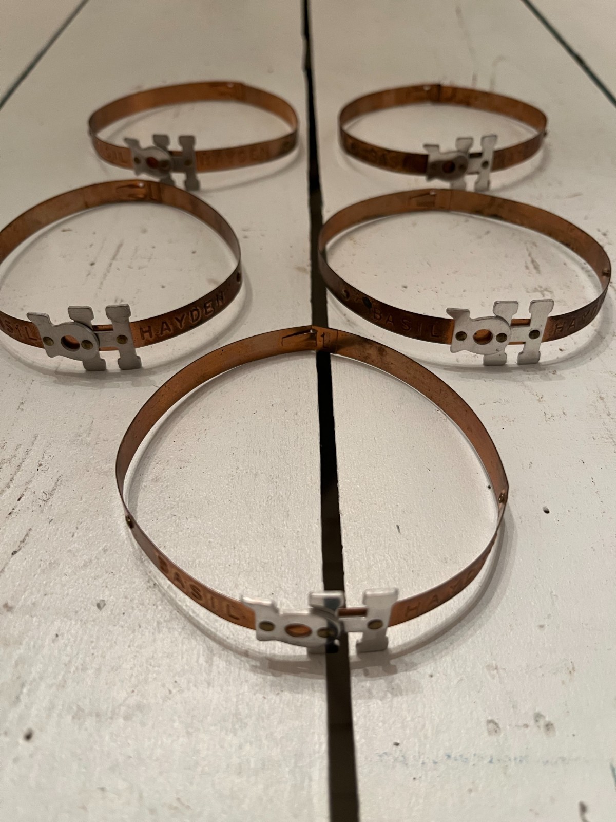 Lot of 5-Basil Hayden Kentucky Straight Bourbon Whiskey bottle belts