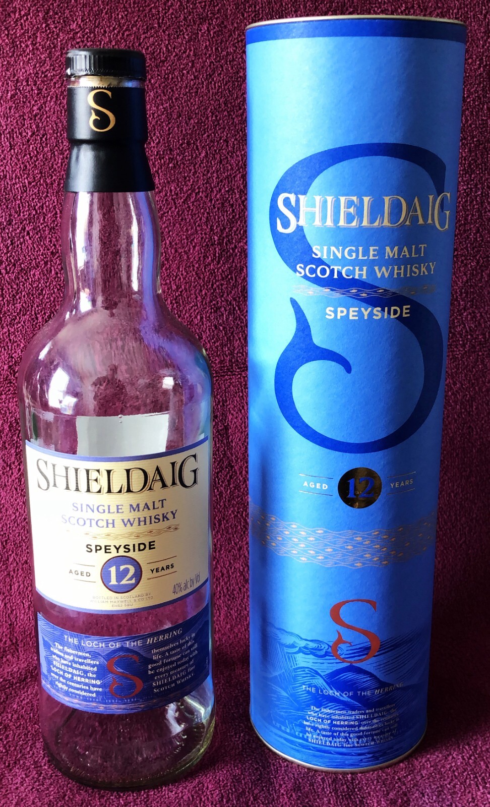 Shieldaig 12 Years Speyside Single Malt Scotch Whisky Bottle and Tube 750 ml