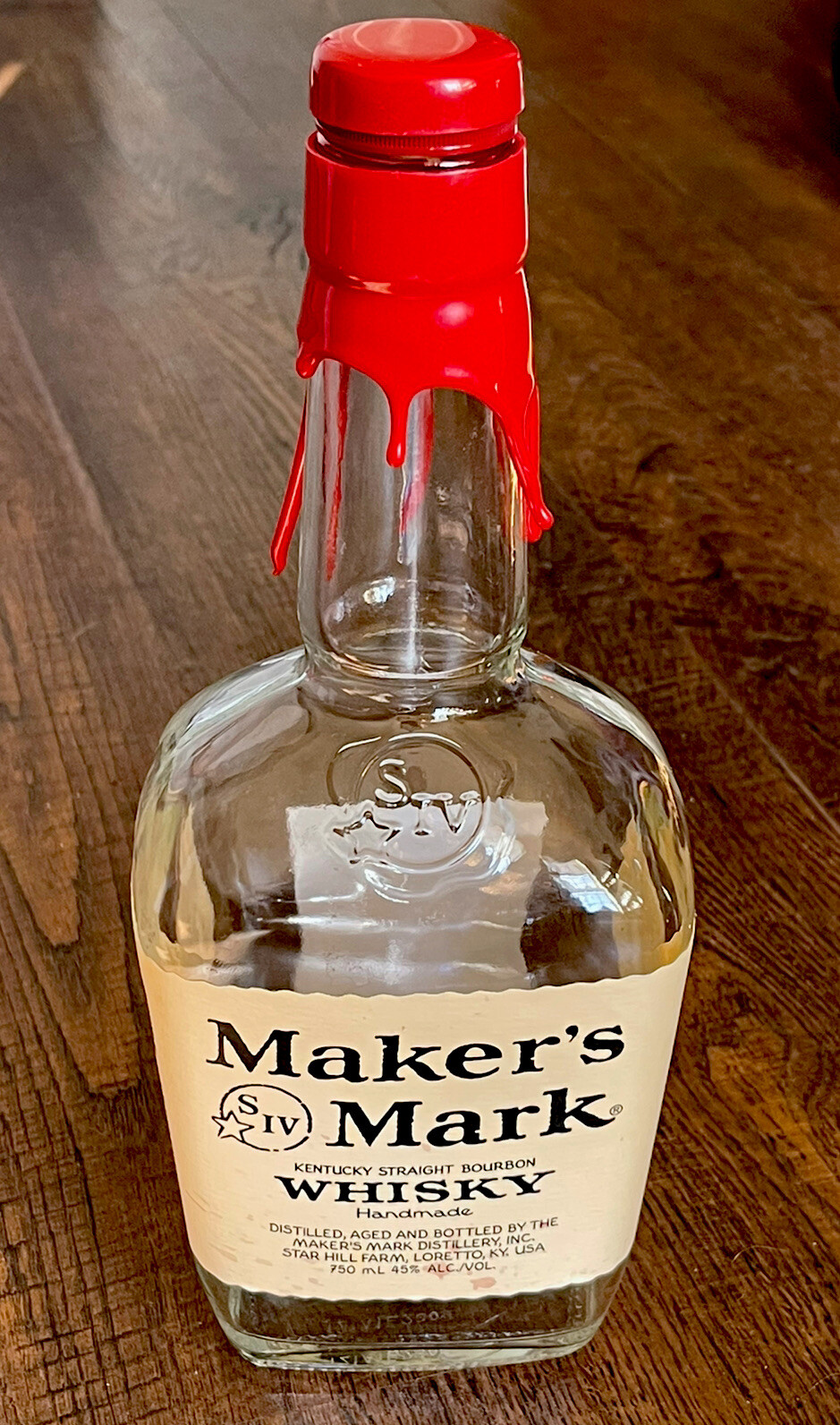Maker’s Mark Whisky Empty 750 ml Bottle