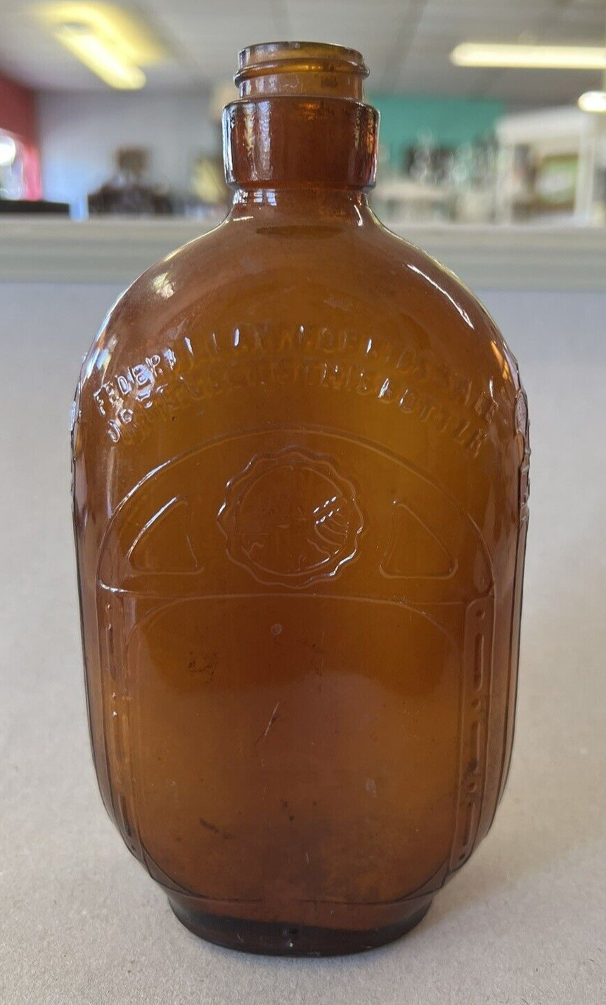 FRANKFORT DISTILLERIES LOUISVILLE BALTIMORE WHISKEY BOTTLE ONE PINT EMPTY