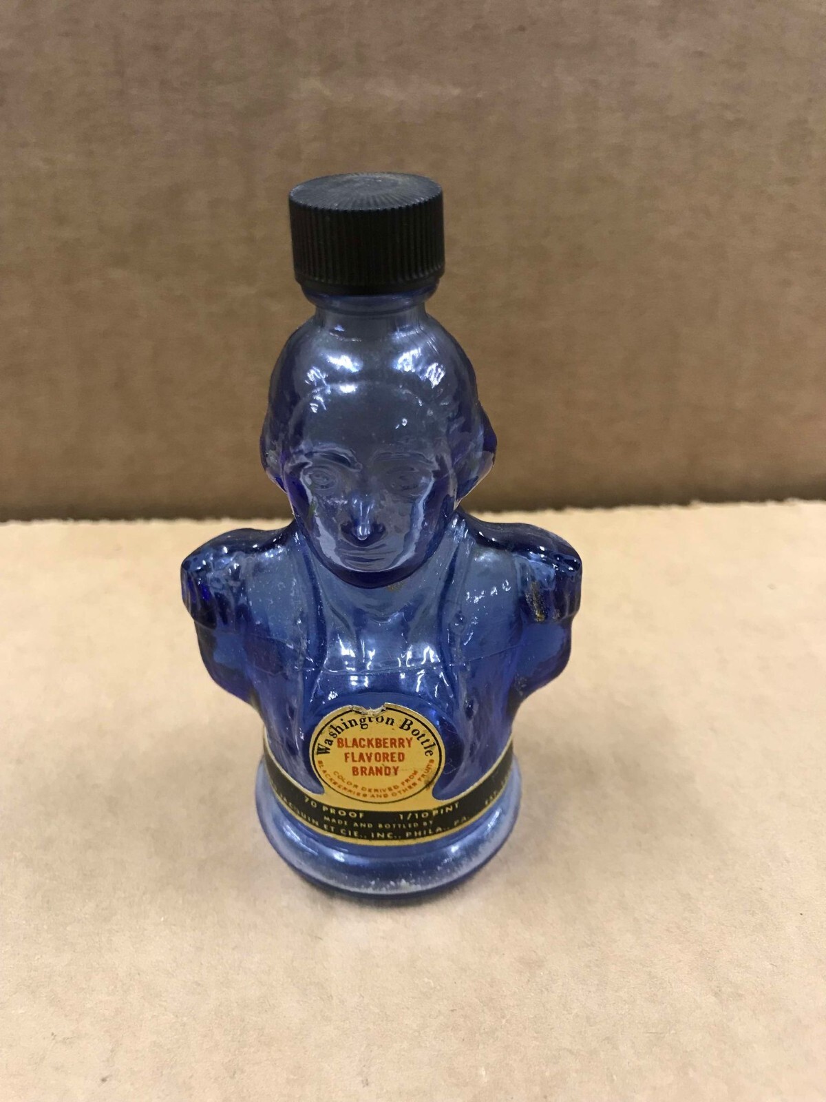Vintage Washington Bottle Blackberry Brandy Empty Mini Bottle