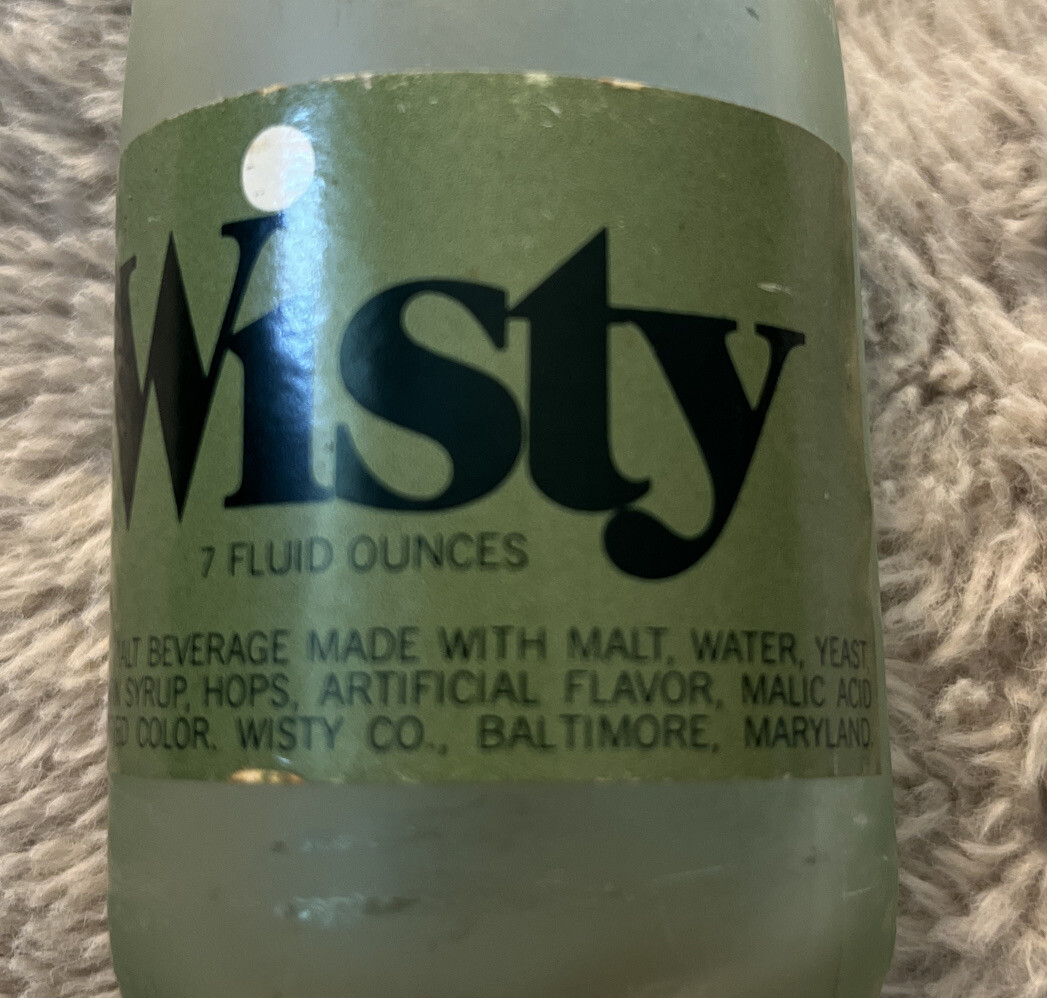MISTY MALT BEVERAGE DRINK GLASS BOTTLE 7OZ BALTIMORE MD