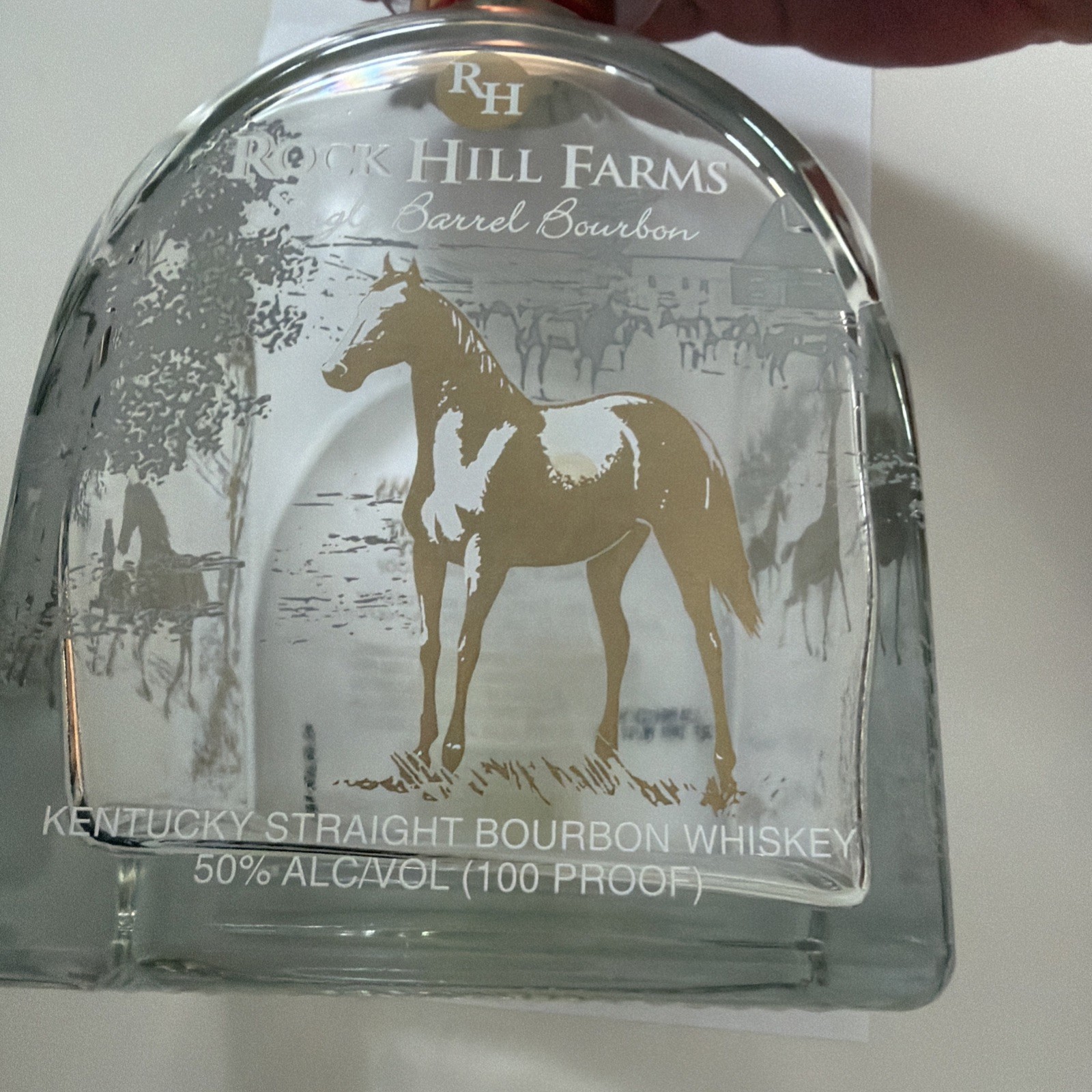 Rock Hill Farms Single Barrel Kentucky Straight Bourbon Whiskey Empty Bottle