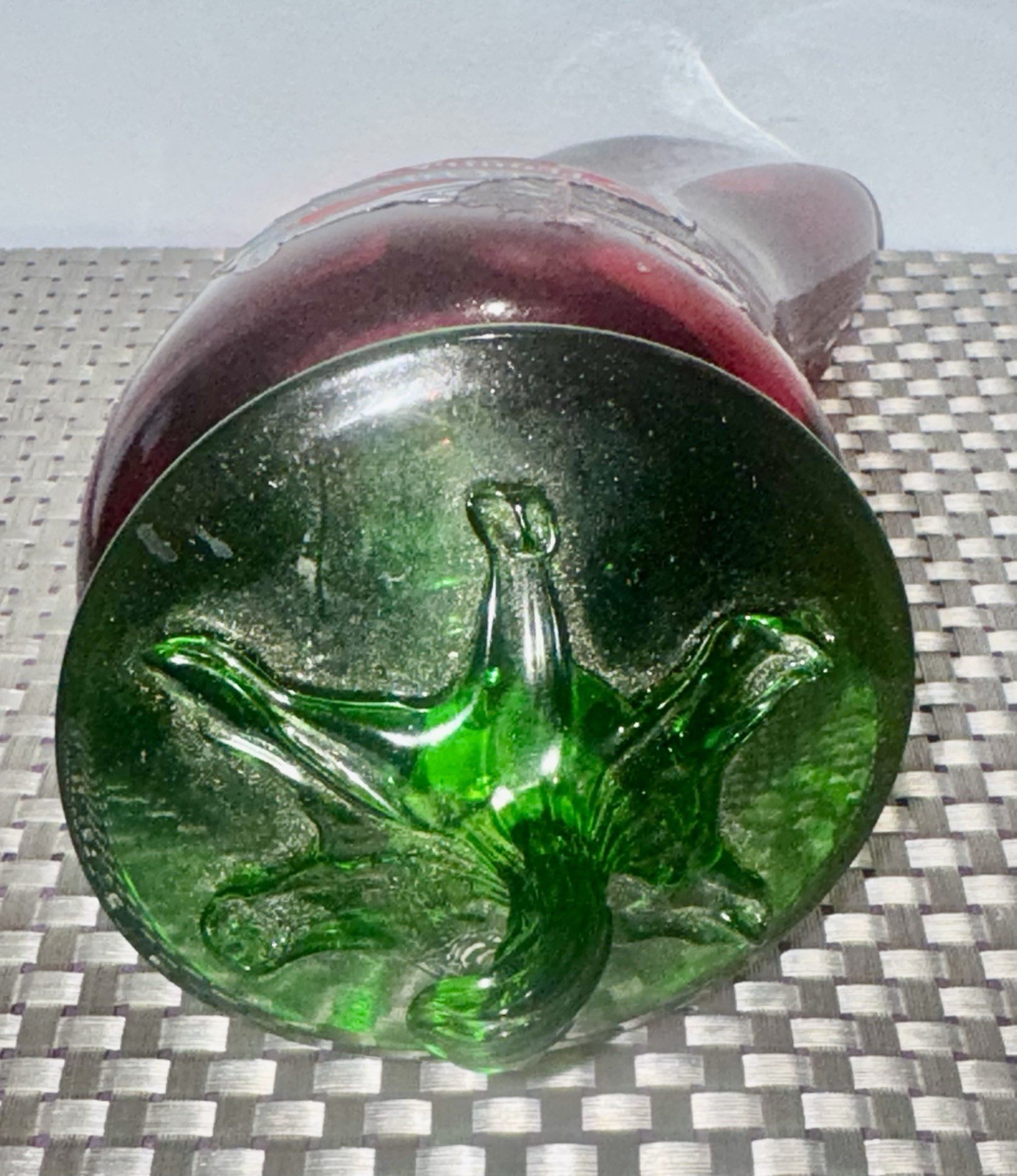 Chili Pepper Traditional Tequila Gold Mexico Product glass Decanter EMPTY Rare