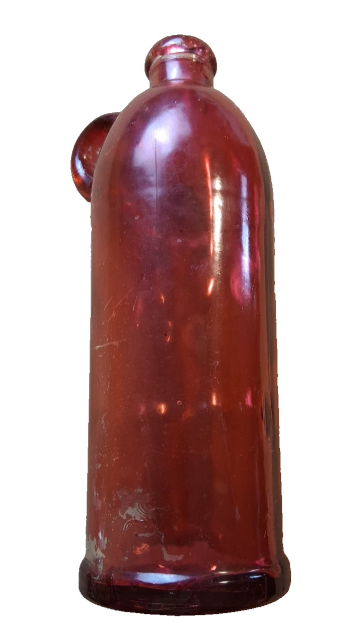 Vintage Gin Xoriguer-Mahon Menorca Bottle Red Handle Maroon Jug Original Spain