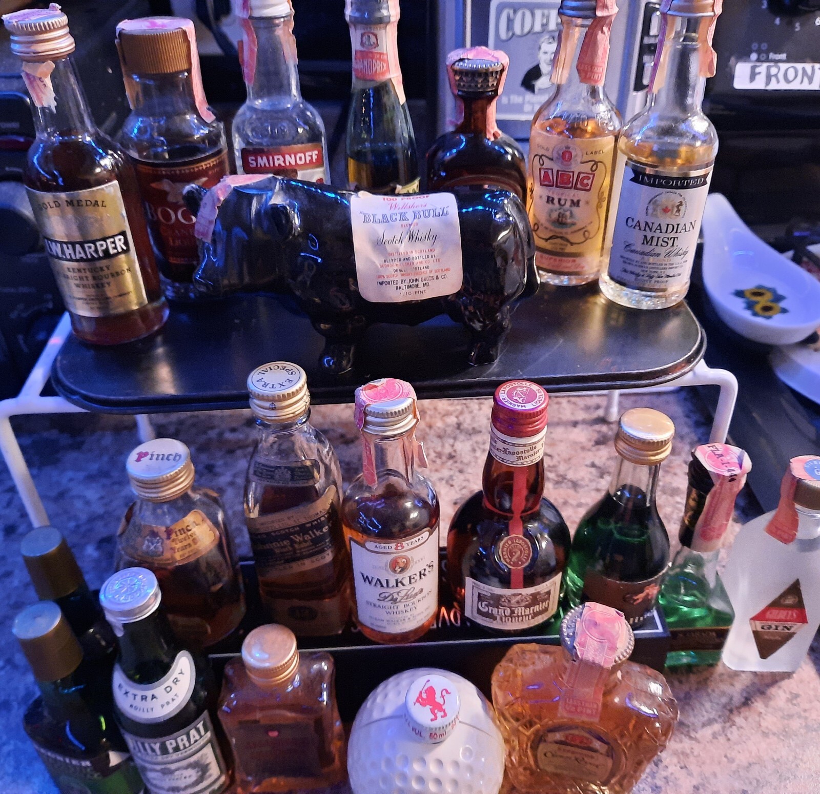 Vintage Airline Liquor Bottles (lot of 24) EMPTY 1980s variety List is MUST SEE!