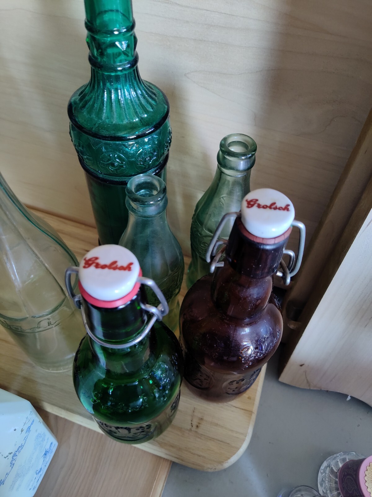 VTG Liq., German Beer & Coca-Cola Bottles & One Sarsaparilla Sioux City Lot of 8