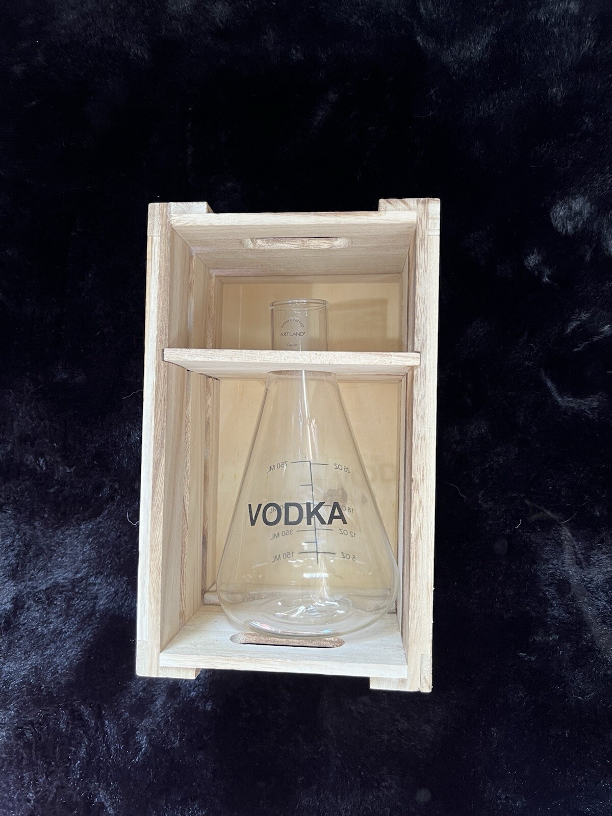 Artland 750mL Vodka Mixology Bottle in Wooden Gift Box – Home Bar Essential