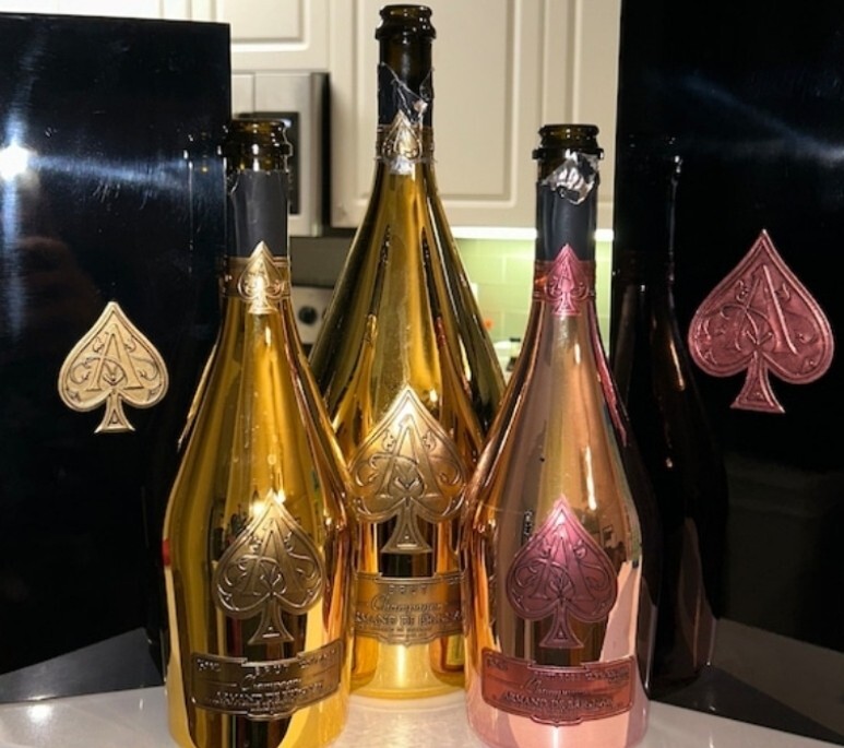 Empty Ace of spades bottle MAGNUM 1.5 lt armand de Brignac gold excelent cond