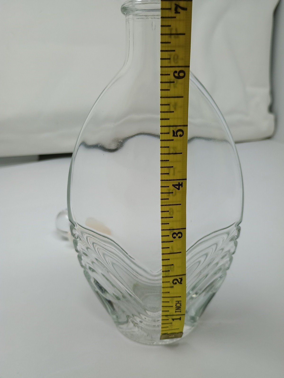 KEFLA depose Whiskey Flask-style Medicine Bottle Clear Glass 200 ml Apothecary
