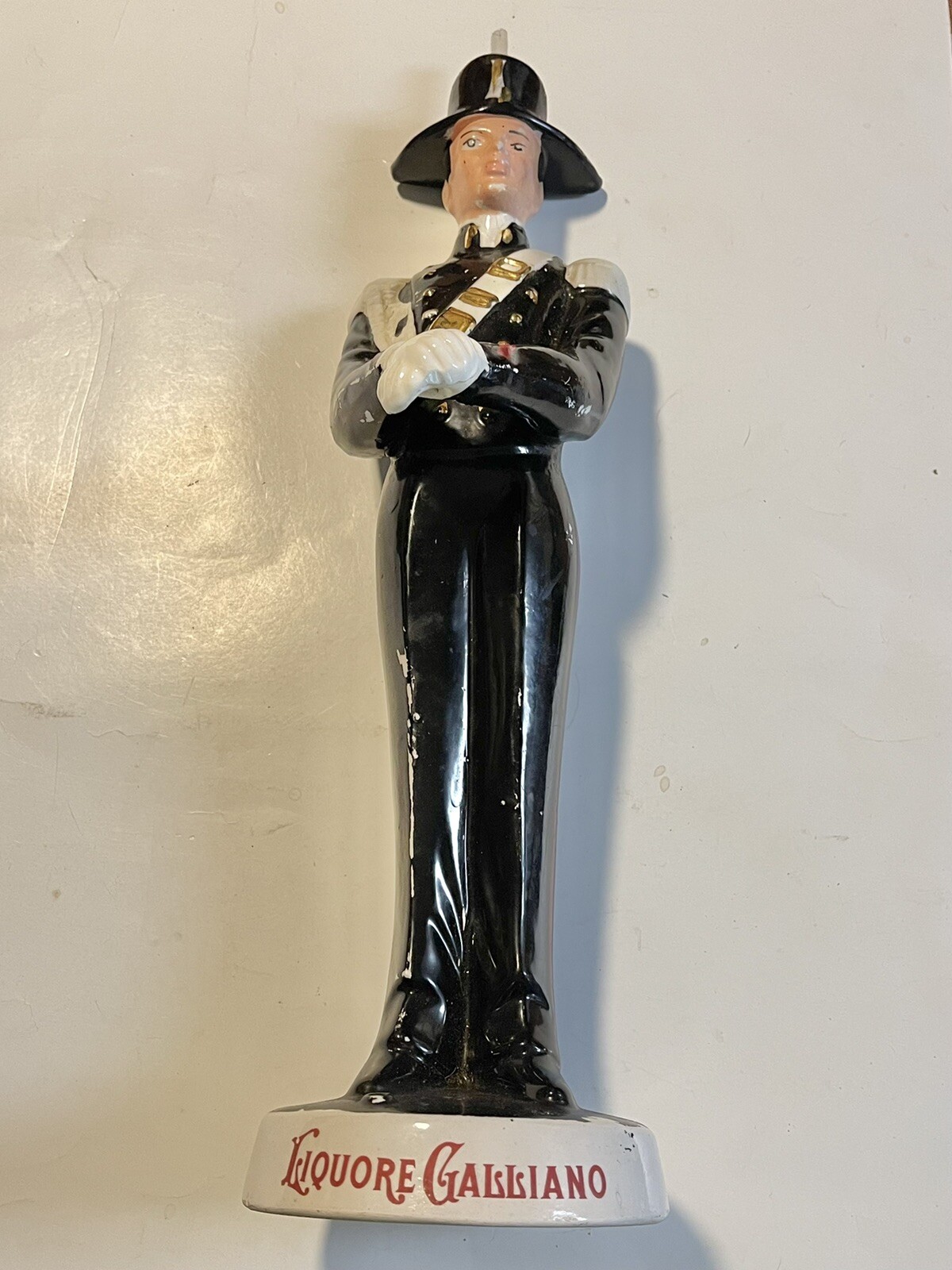 Liquore Galliano Italian Soldier Liquor Decanter 19″ Tall Italy Coronelli Bottle