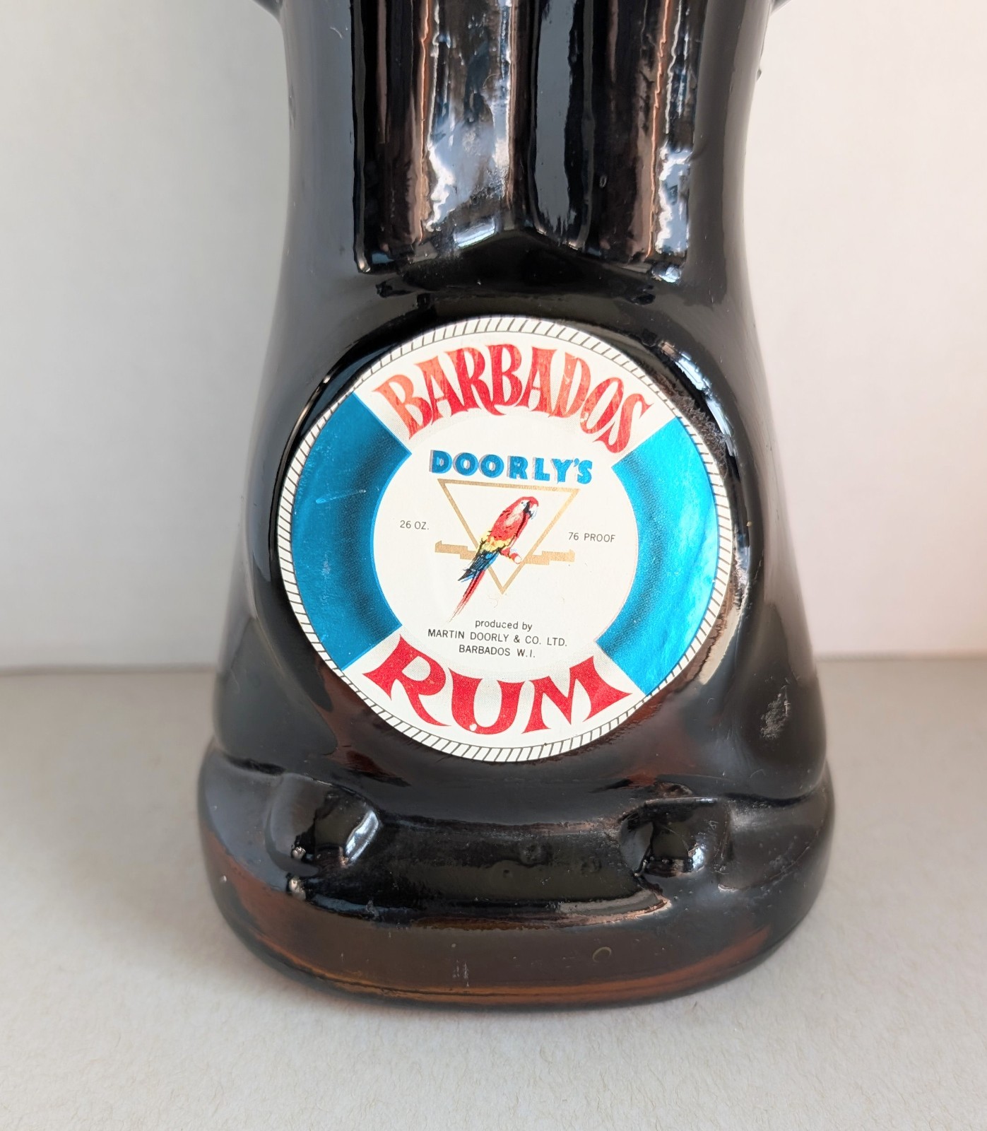 Barbados Sailor Empty Doorly’s Rum Liquor Hand Painted Statue Bottle Military