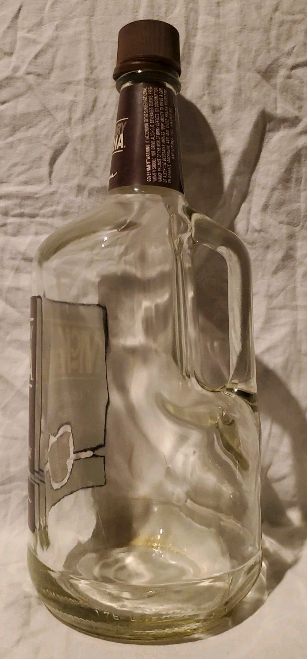 JIM BEAM & HENRY McKENNA Whiskey LARGE 1.75L & CROWN ROYAL 1L Empty Glass Bottle