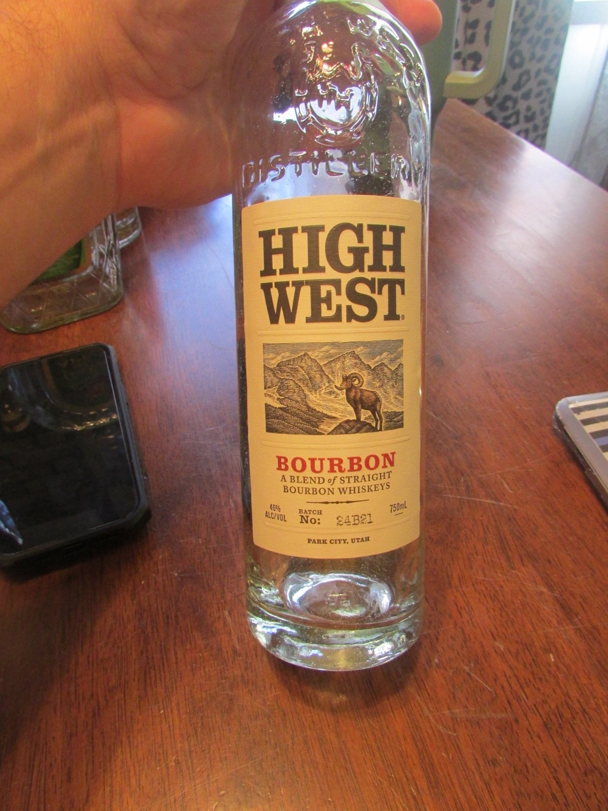 High West Bourbon Bottle Empty 750 ML Utah