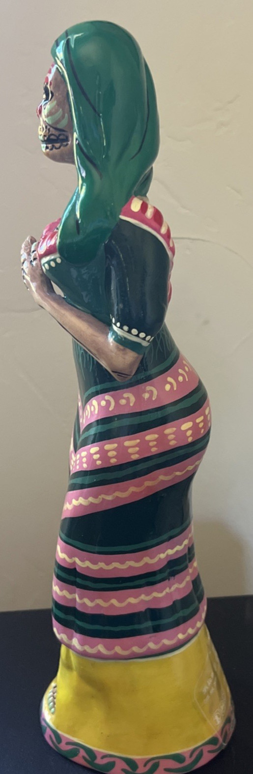 EMPTY, CORKLESS, Day Of The Dead Tequila Bottle