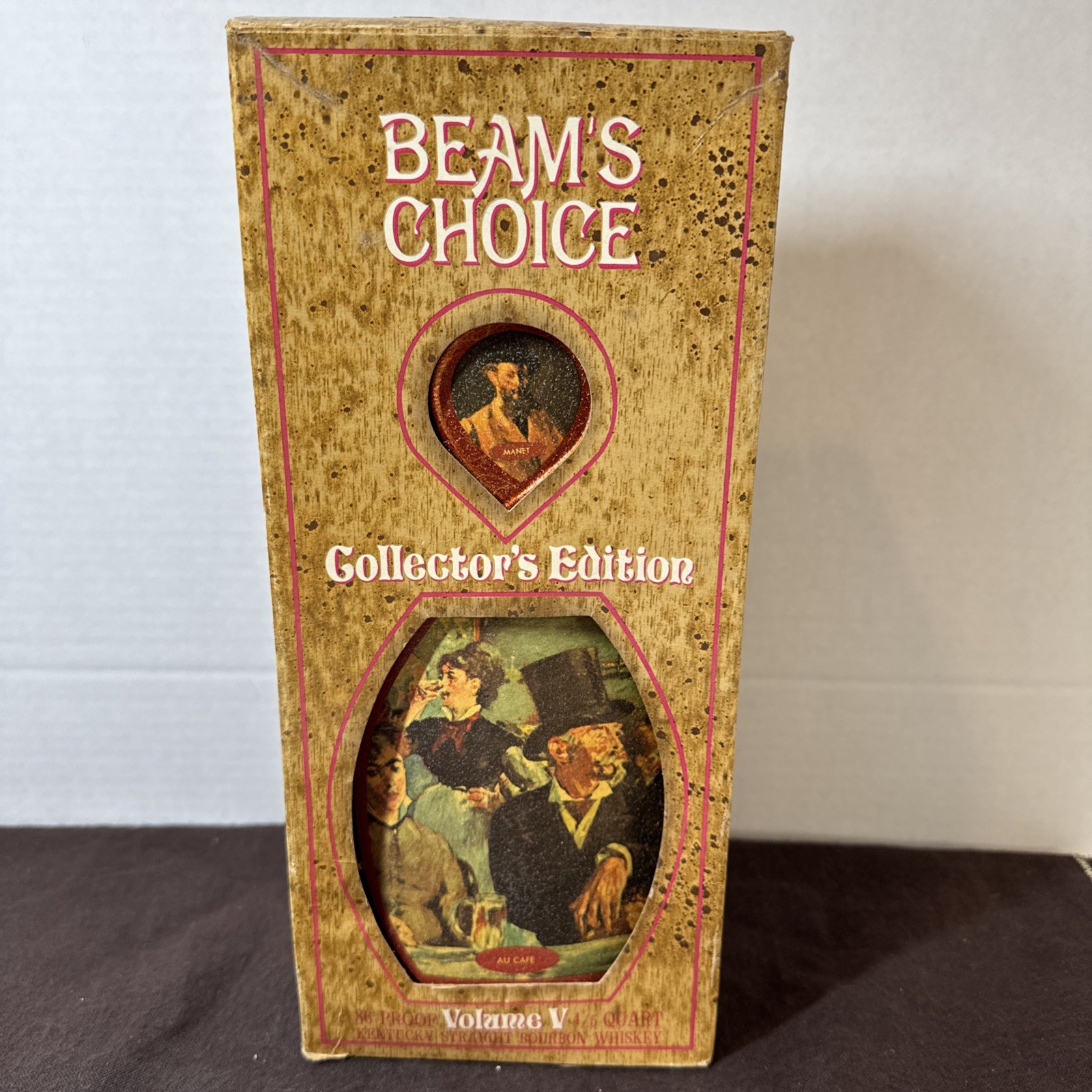 1970 Jim Beam’s Choice Collector’s Edition Au Cafe Manet Whisky Decanter Vintage