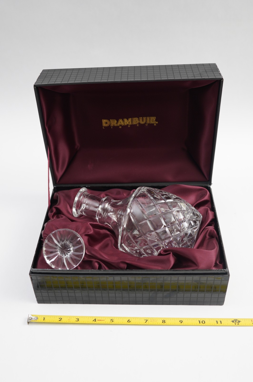 Wedgewood Drambuie Liqueur glass bottle w plug and case