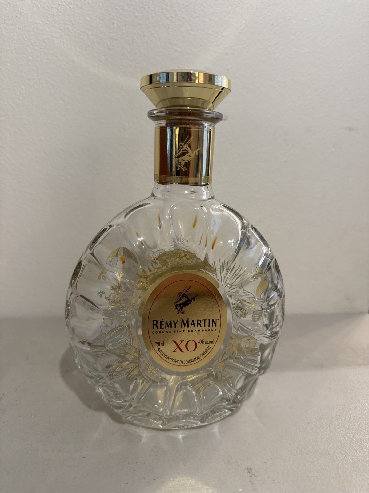 Remy Martin XO Special Champagne Cognac Heavy 750ml Decanter Bottle Unwashed