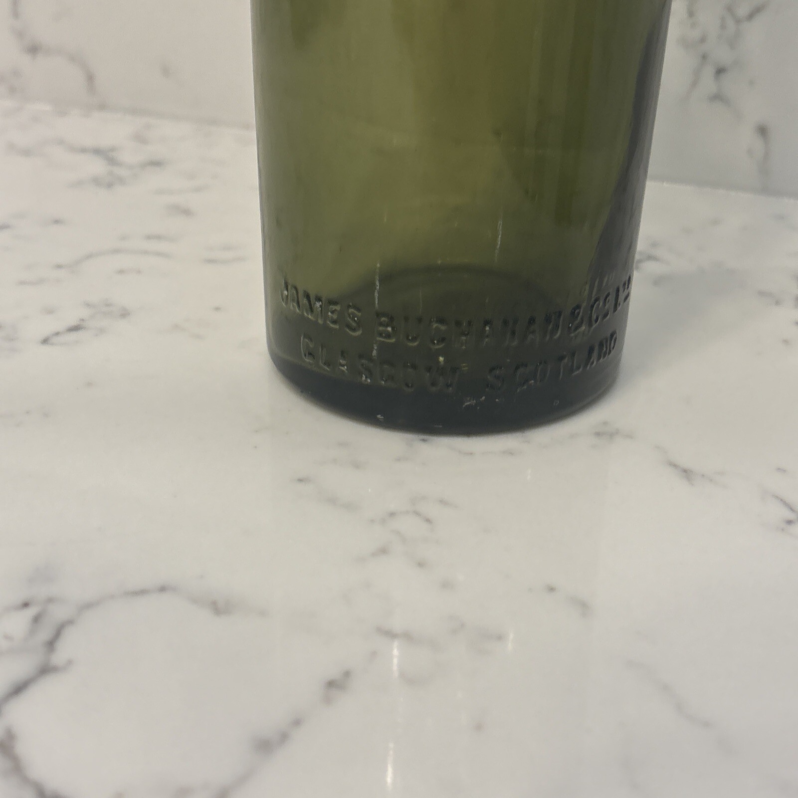 Vintage James Buchanan And Company Green Glass Whisky Bottle Federal Law UGB