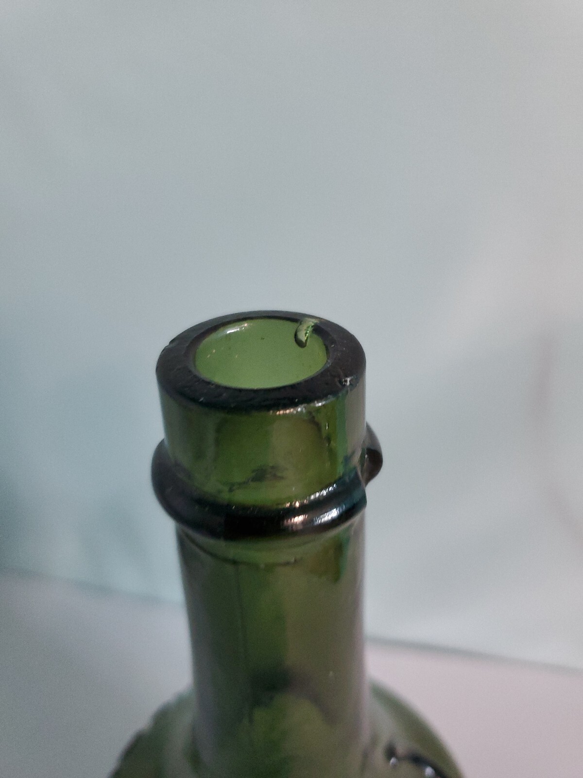 Vintage Benedictine Emerald Green Liquor Bottle with Horseshoe 1890-1910