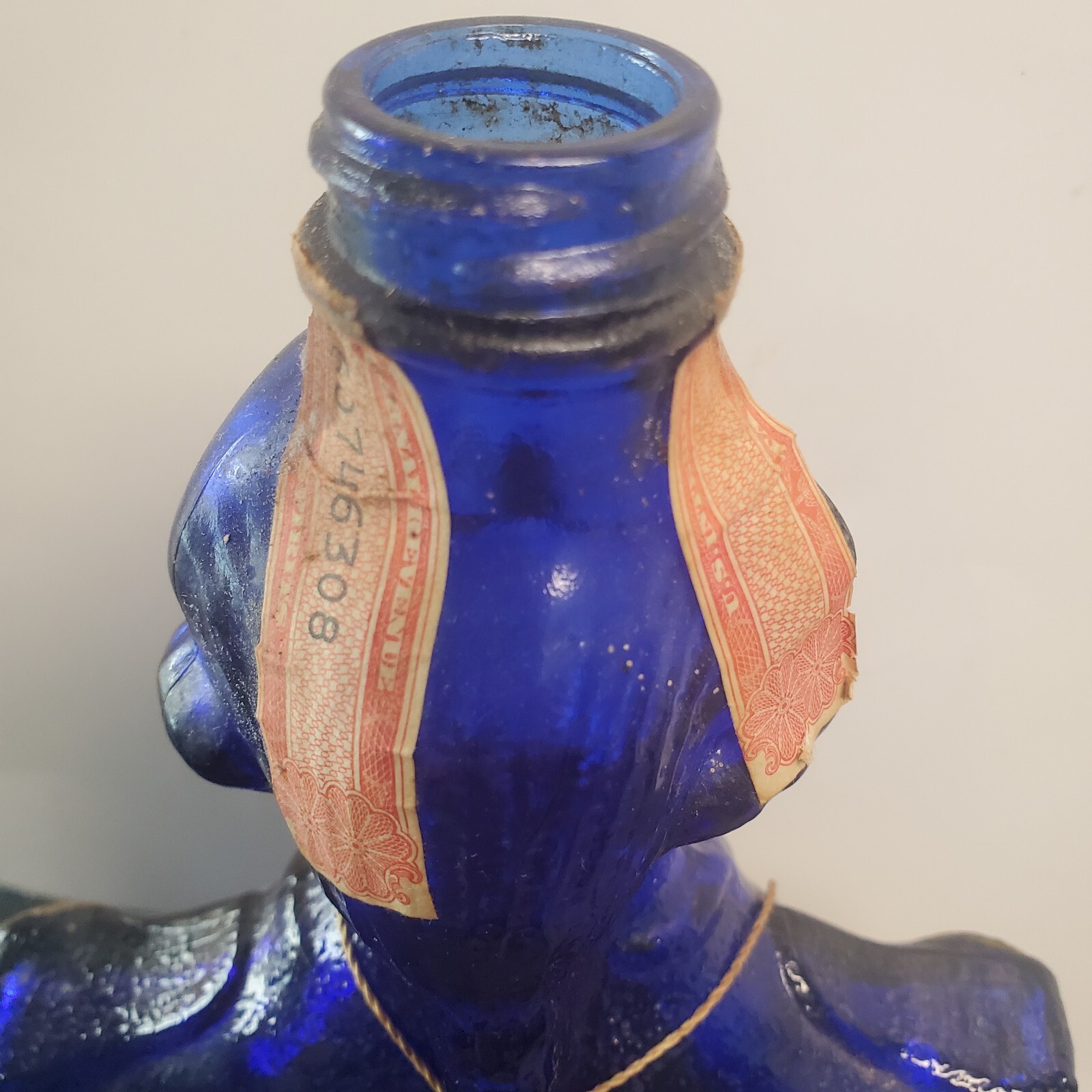 Vintage George Washington Cherry Liqueur Bottle Rare Jacquin original lid labels