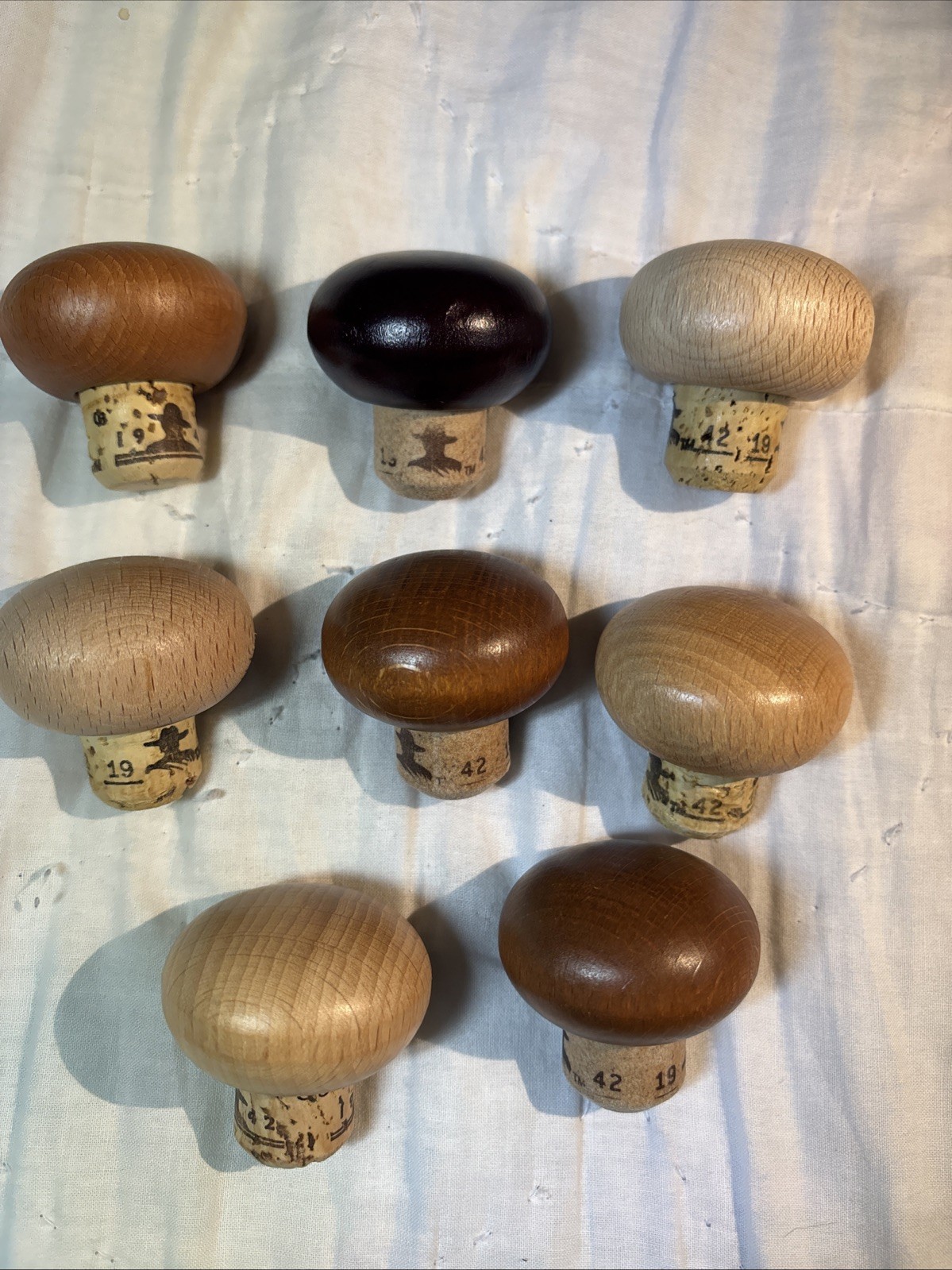 Lot of 8 Don Julio Tequila Cork Stoppers Mixed Wood Tops Craft Replacement