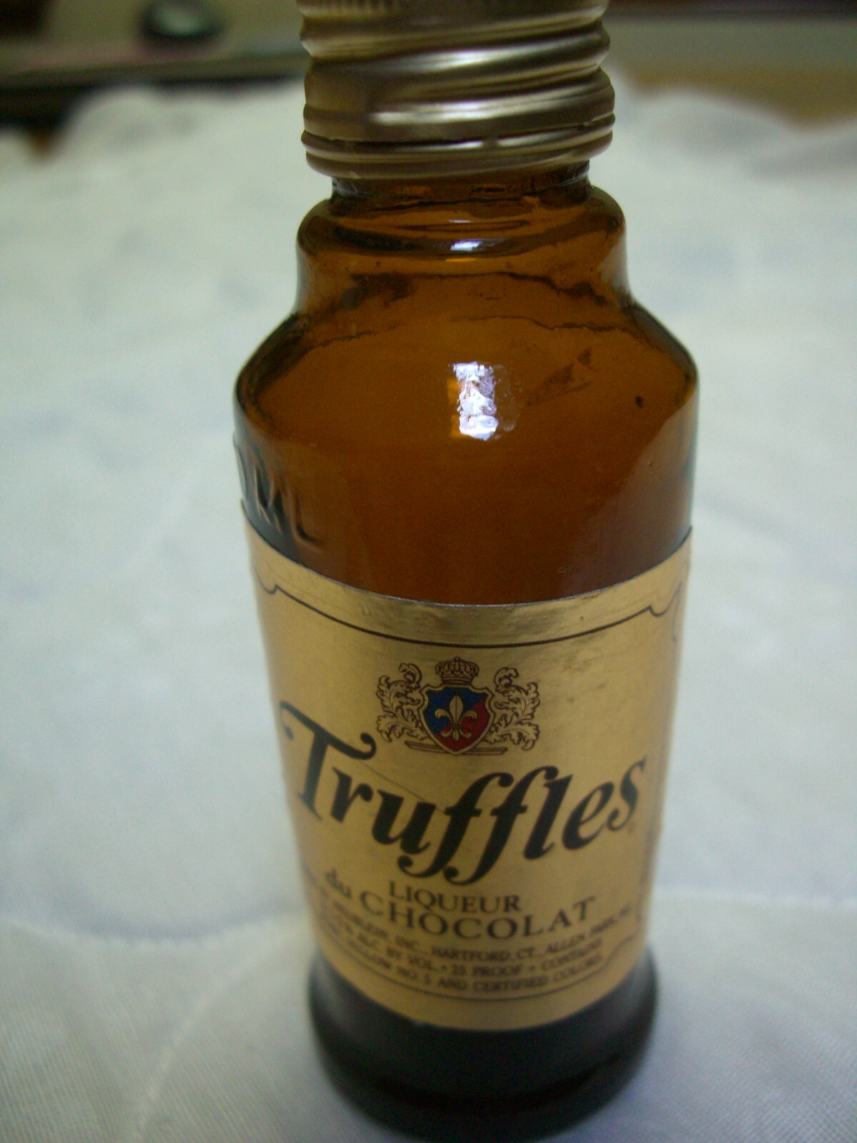 Vintage 1988 Truffles Liqueur du Chocolat 50 ML Brown Glass Mini Bottle