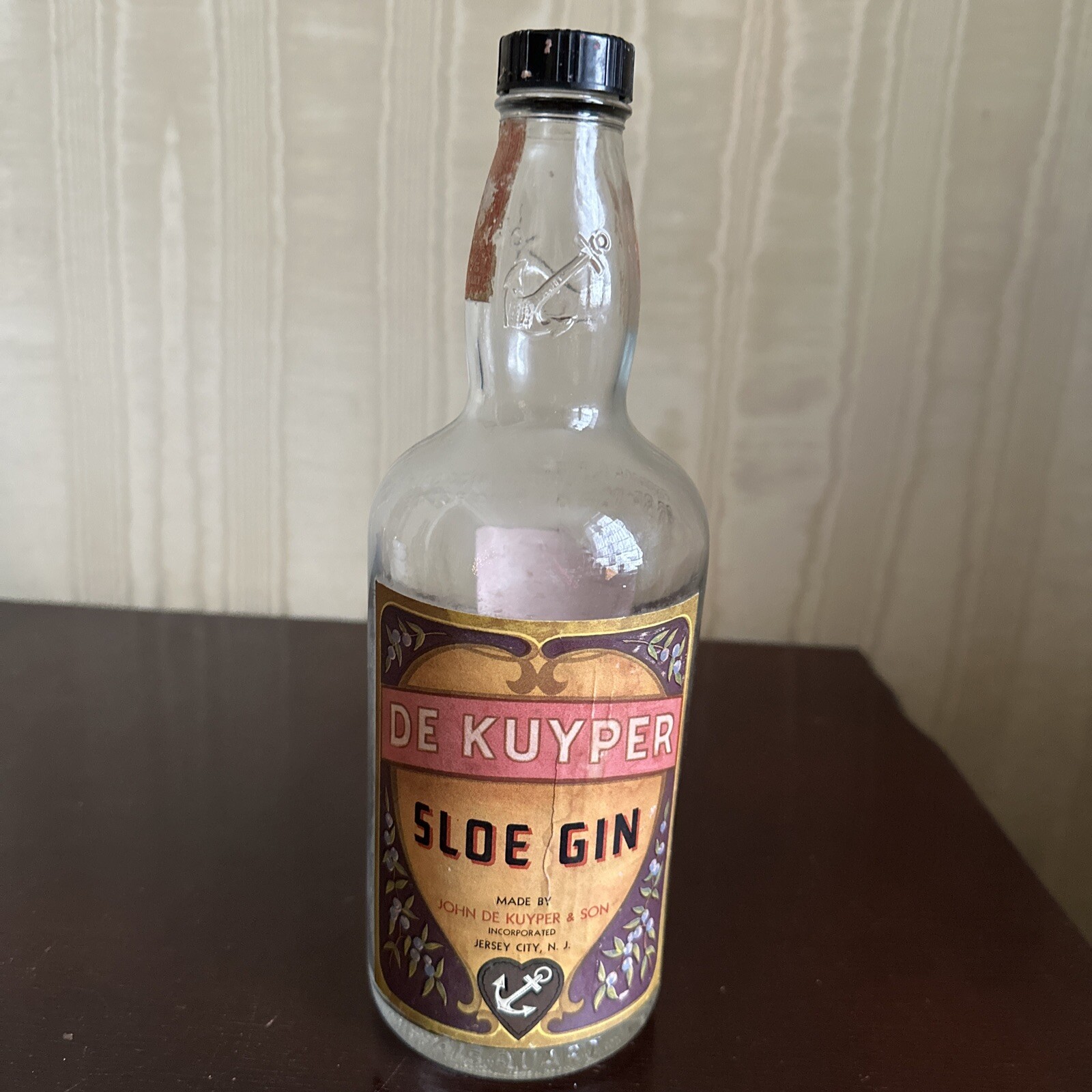Vintage Dekuyper Slow Gin Bottle, New Jersey