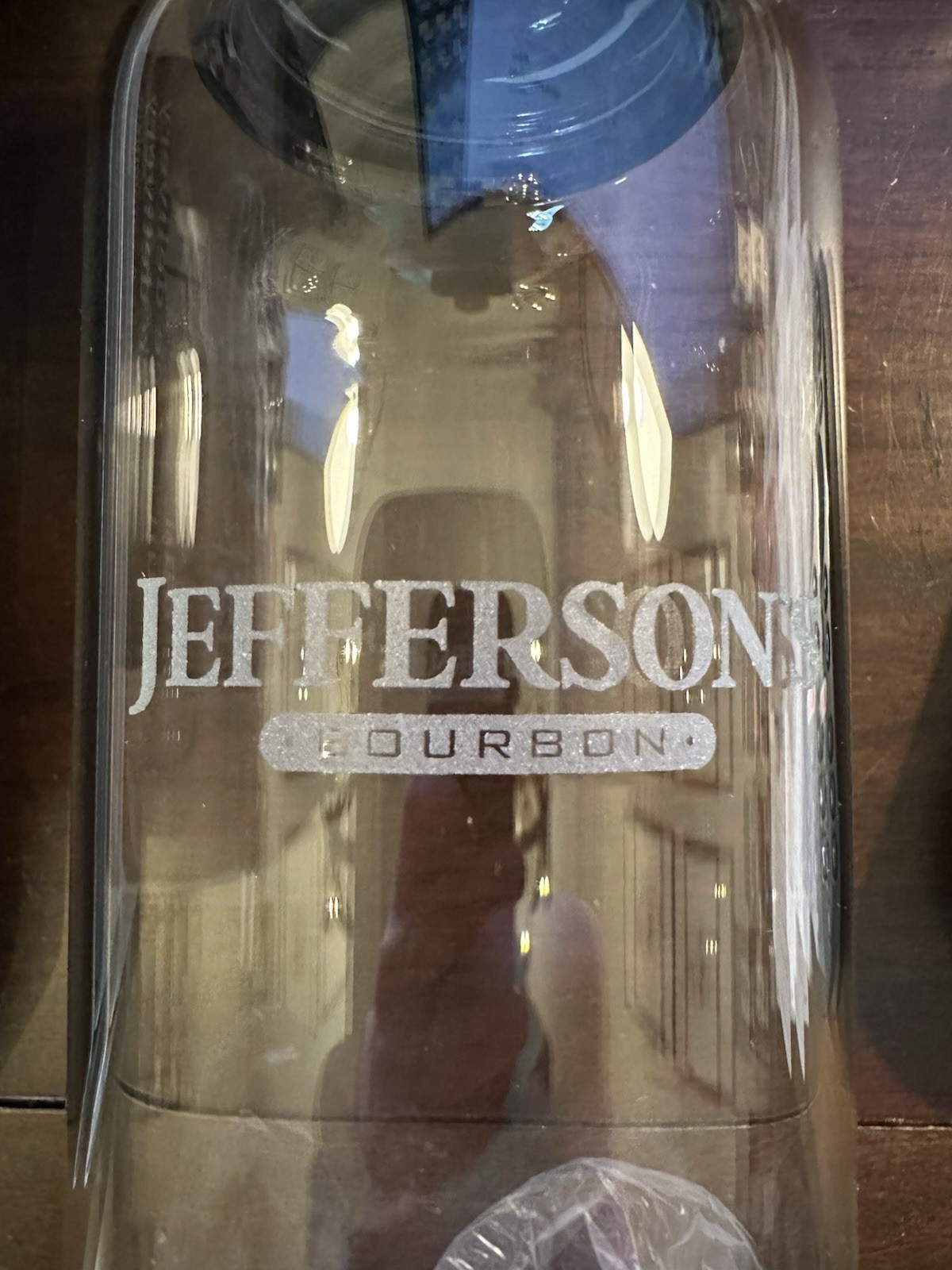 Jefferson’s Bourbon Whiskey Engraved Glass Water Bottle