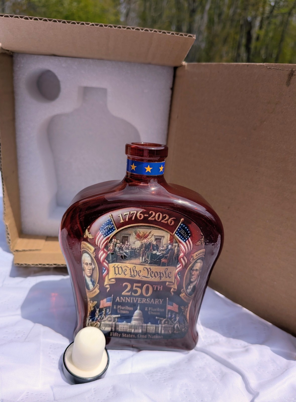 We The People 250th Anniversary Edition Whiskey Bottle United States
