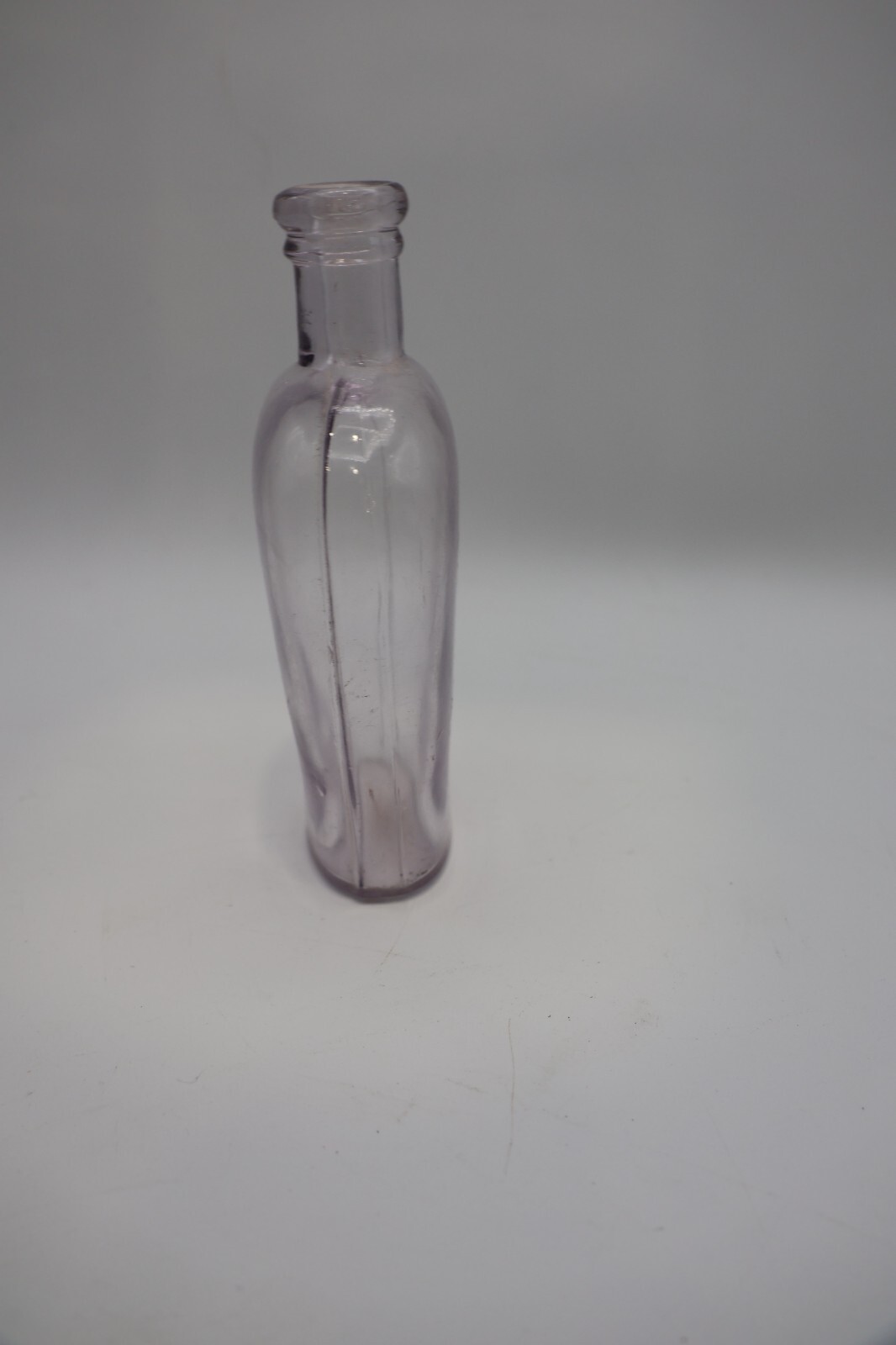 Antique Light Purple Amethyst Strap Side Glass- Purple Antique bottle. Duts