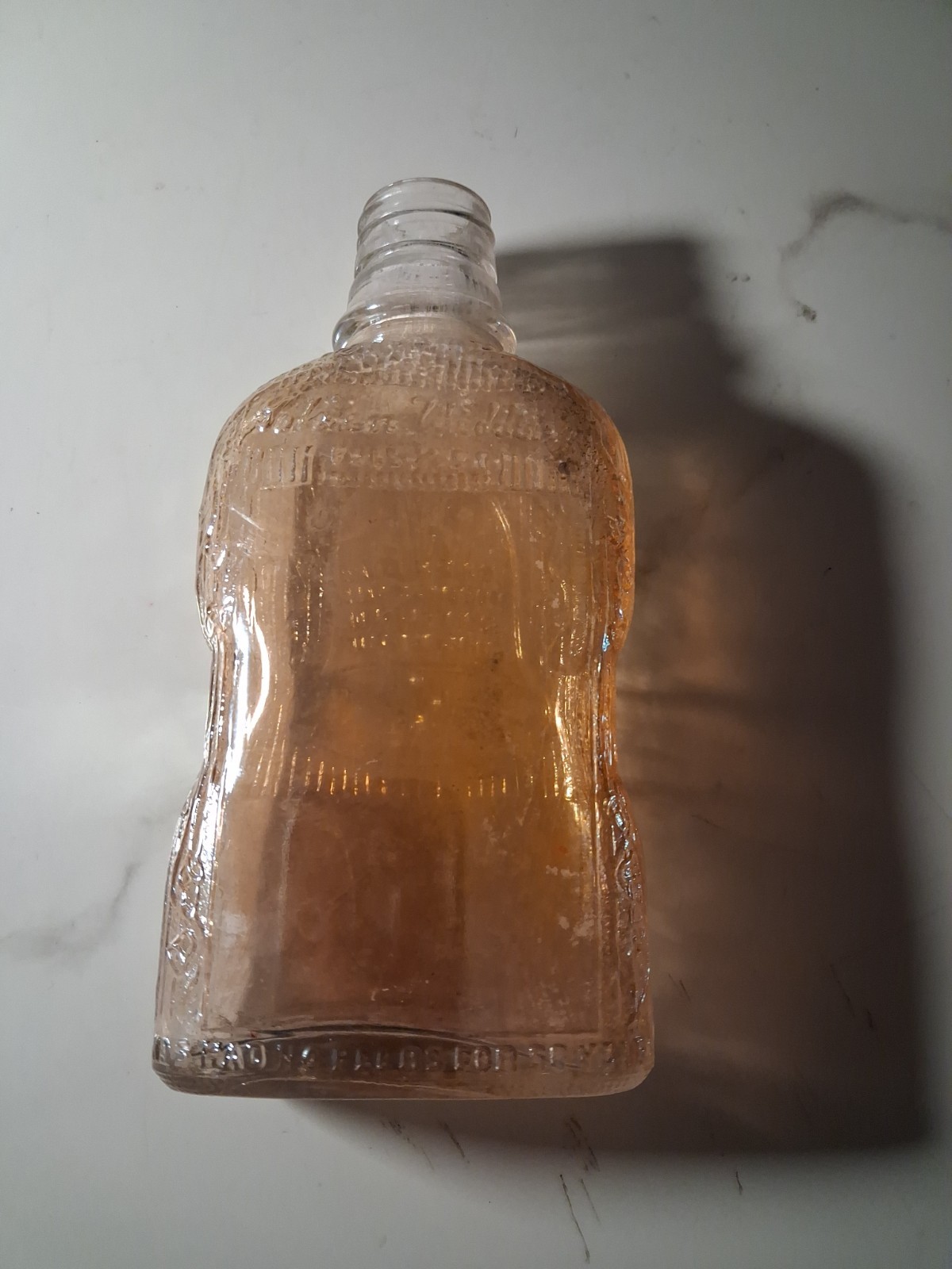 Golden Wedding Full Pint Whiskey Bottle «Since 1856″ Embossed 7.75» FREE SHIP